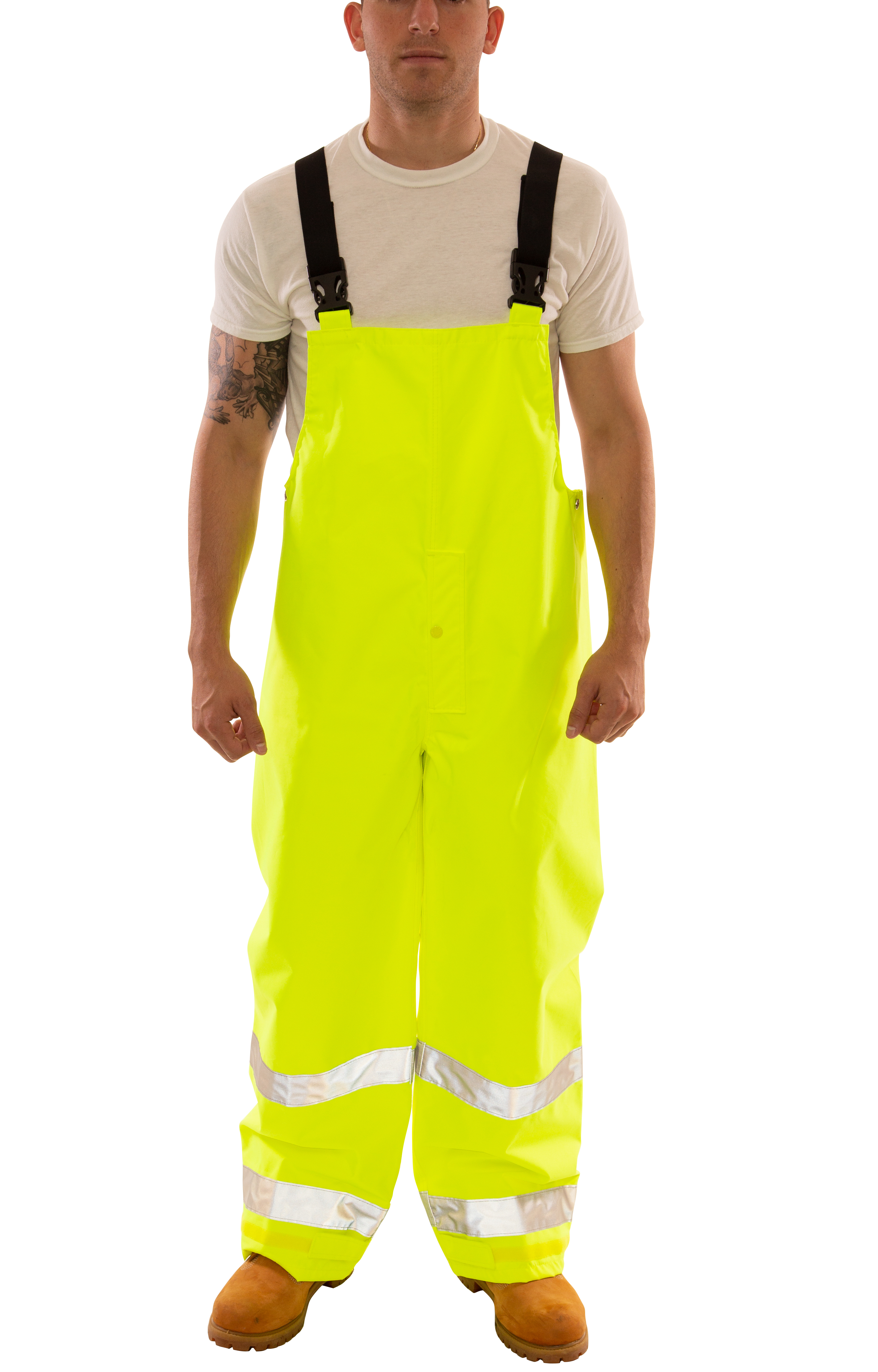 HI-VIZ LIME ICON OVERALLS W/BLACK