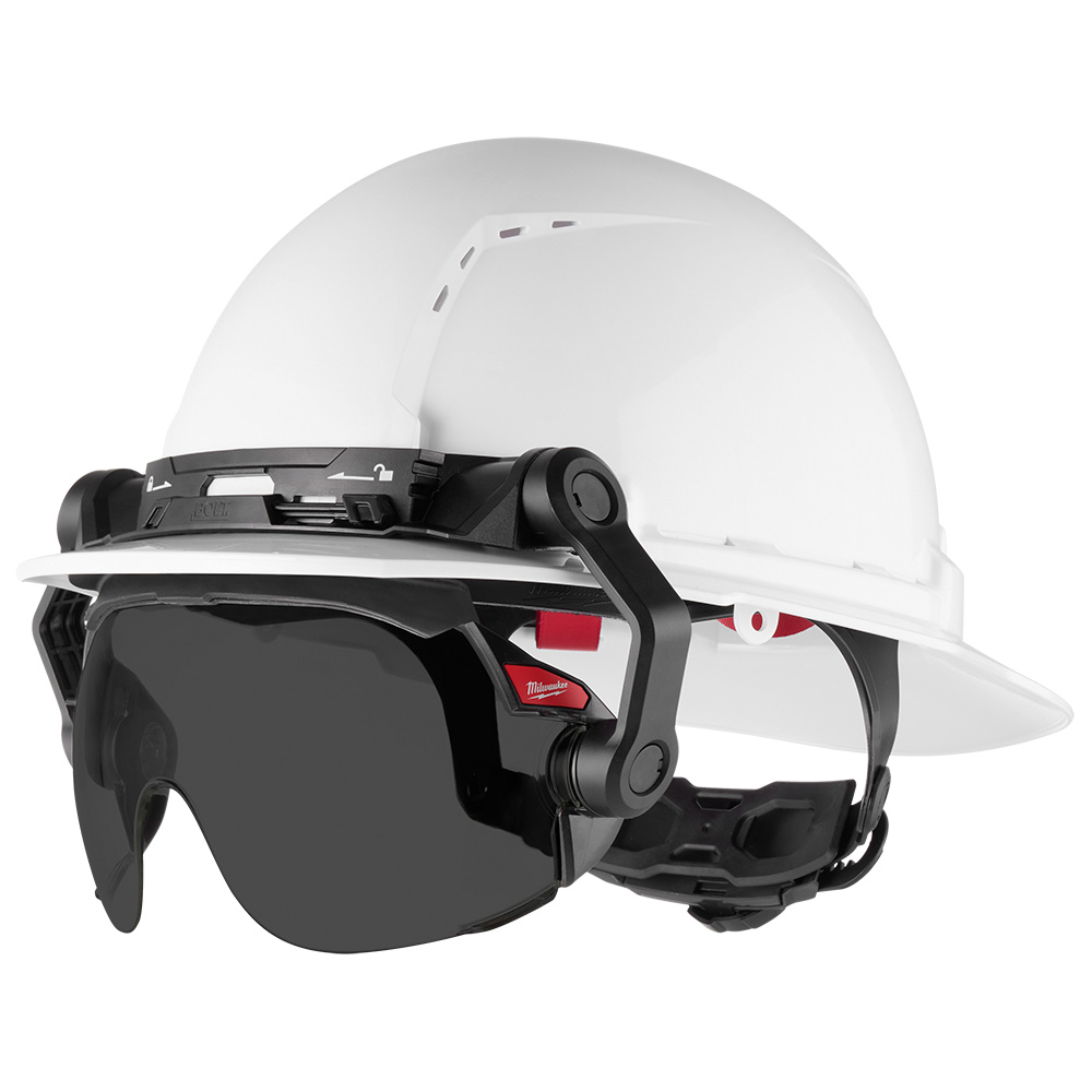 BOLT Gasketed Eye Visor - Tinted Dual Coat Lens (Compatible with Milwaukee BOLT Safety Helmets & BOLT Hard Hats)
