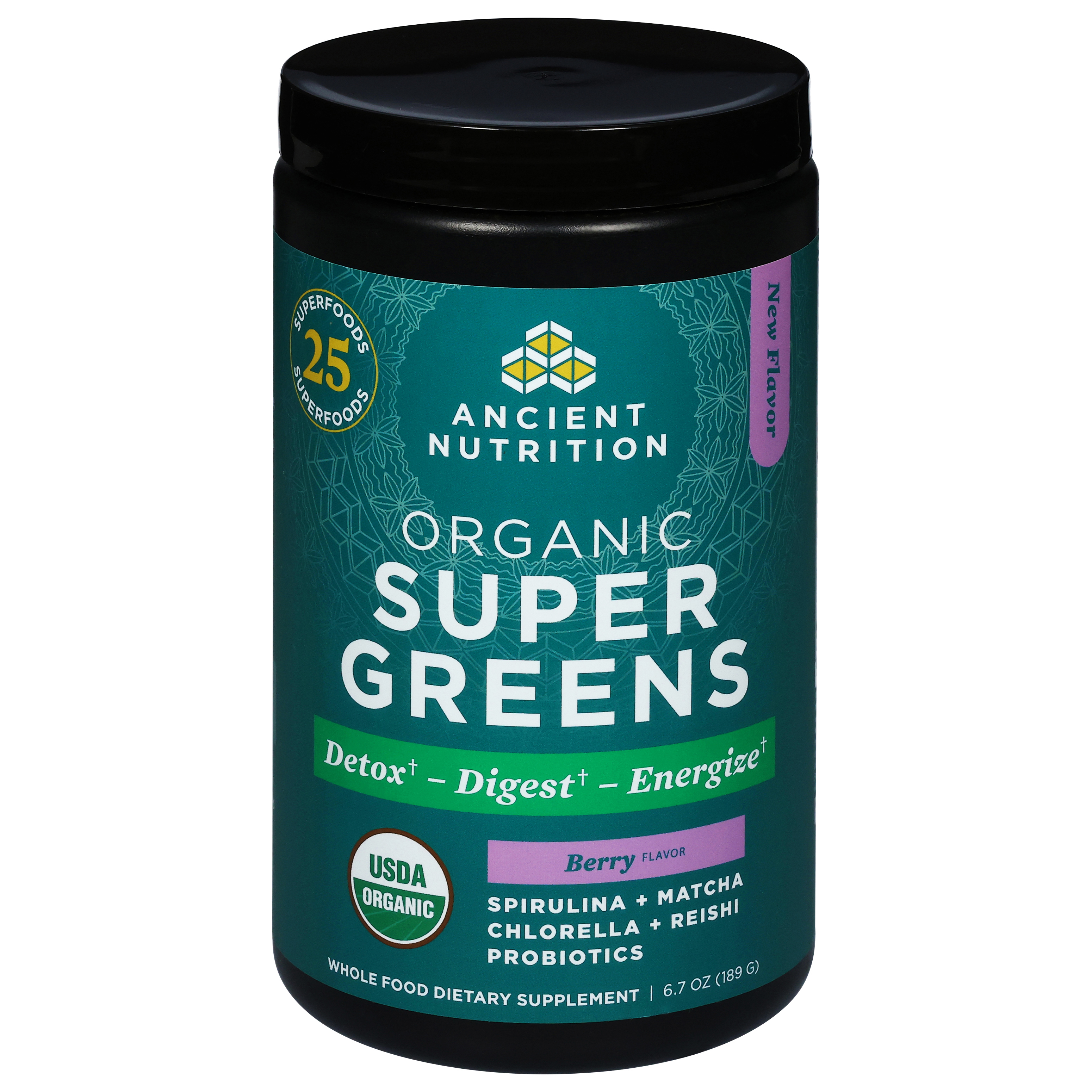 Ancient Nutrition Organic Berry Flavor SuperGreens