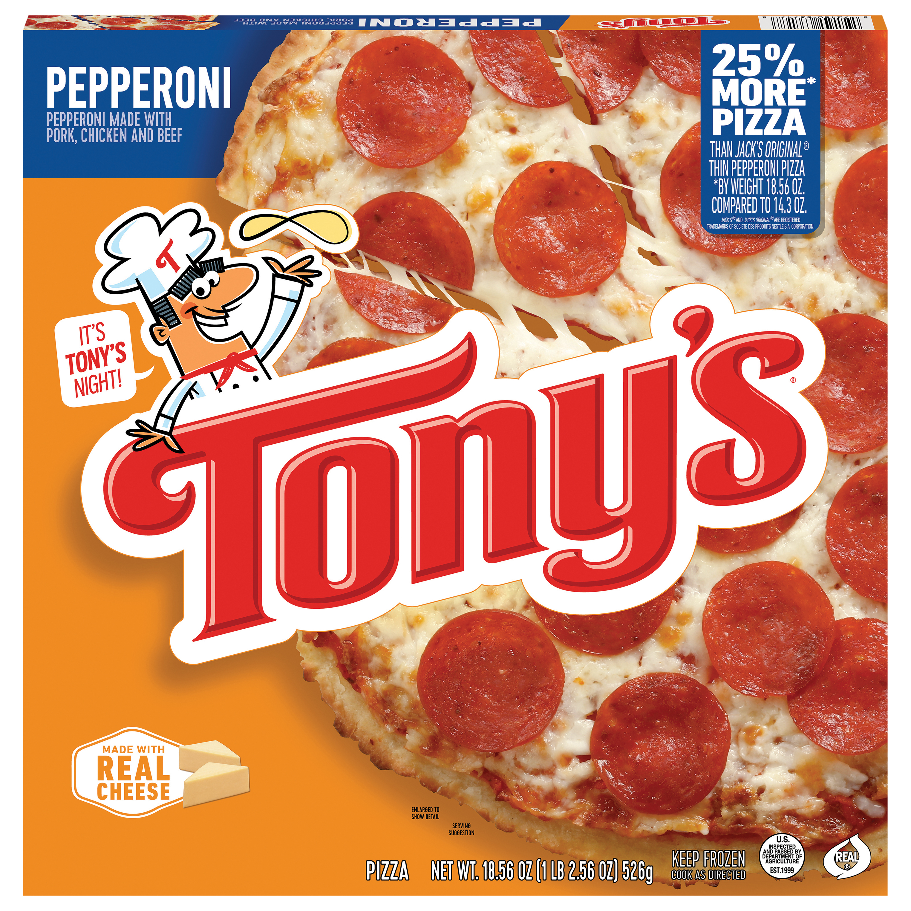 Tony's Pizzeria Style Crust Pepperoni Pizza 18.56 oz