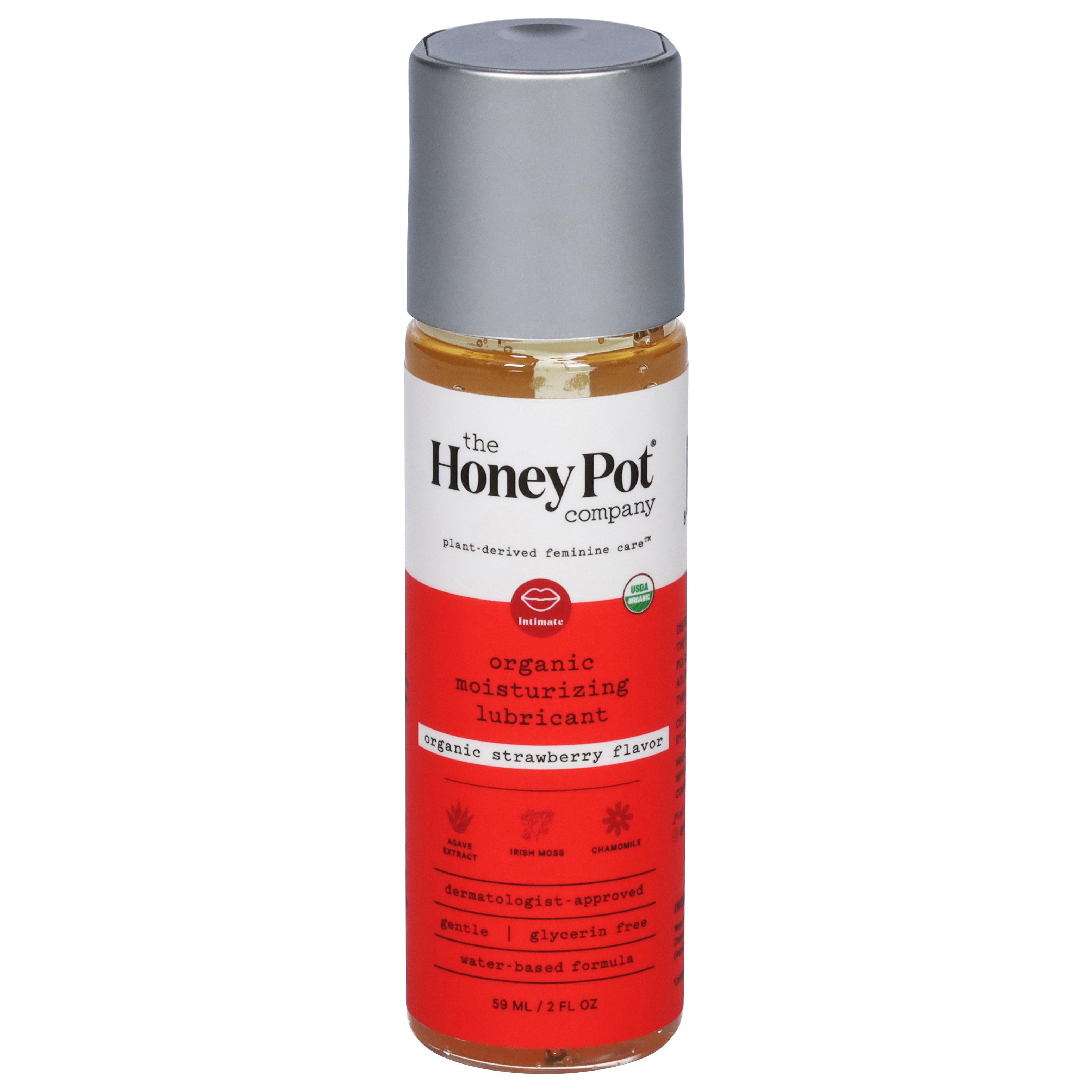 The Honey Pot Company Organic Moisturizing Intimate Organic Strawberry Flavor Lubricant