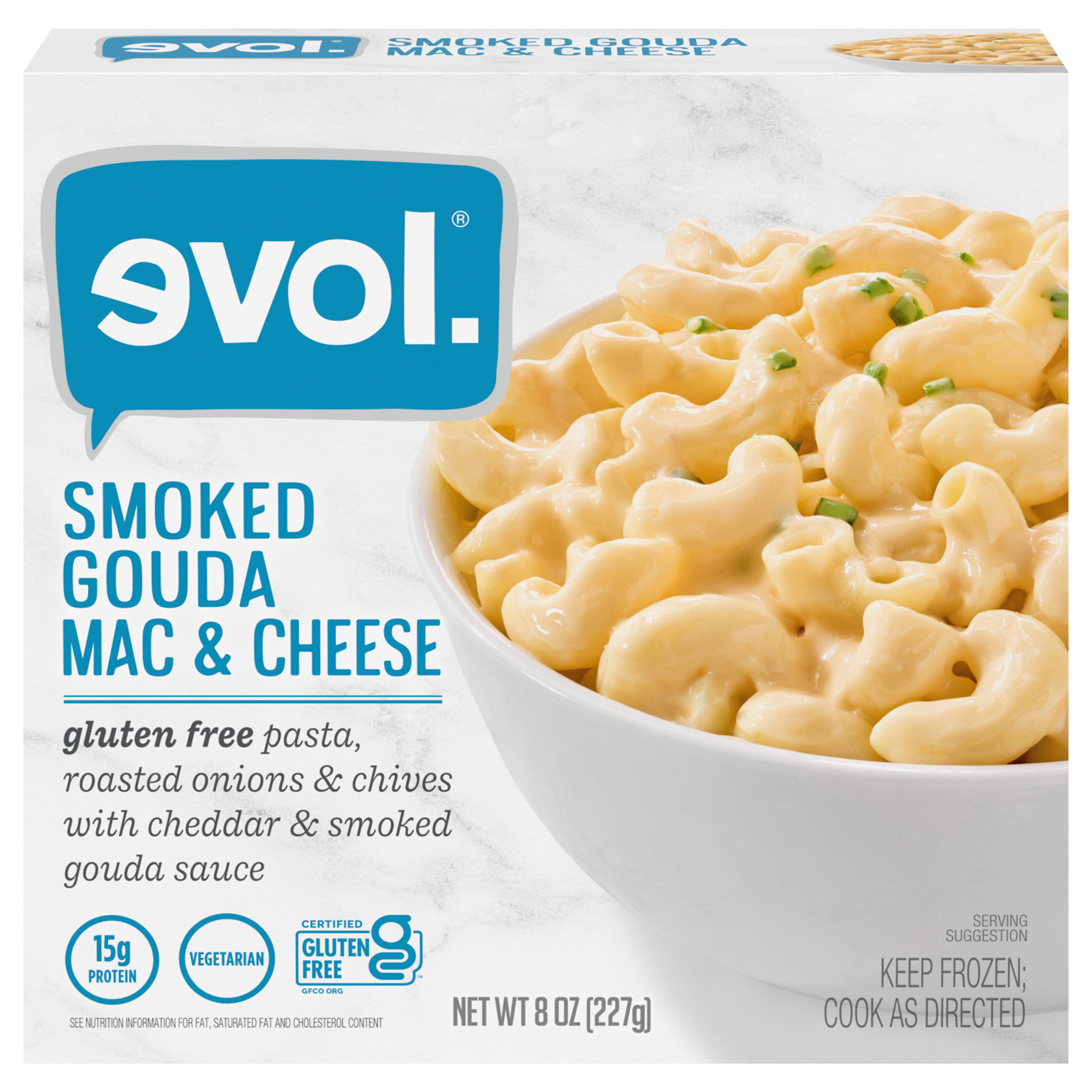 Evol Gluten Free Smoked Gouda Mac and Cheese, Frozen Meal,
