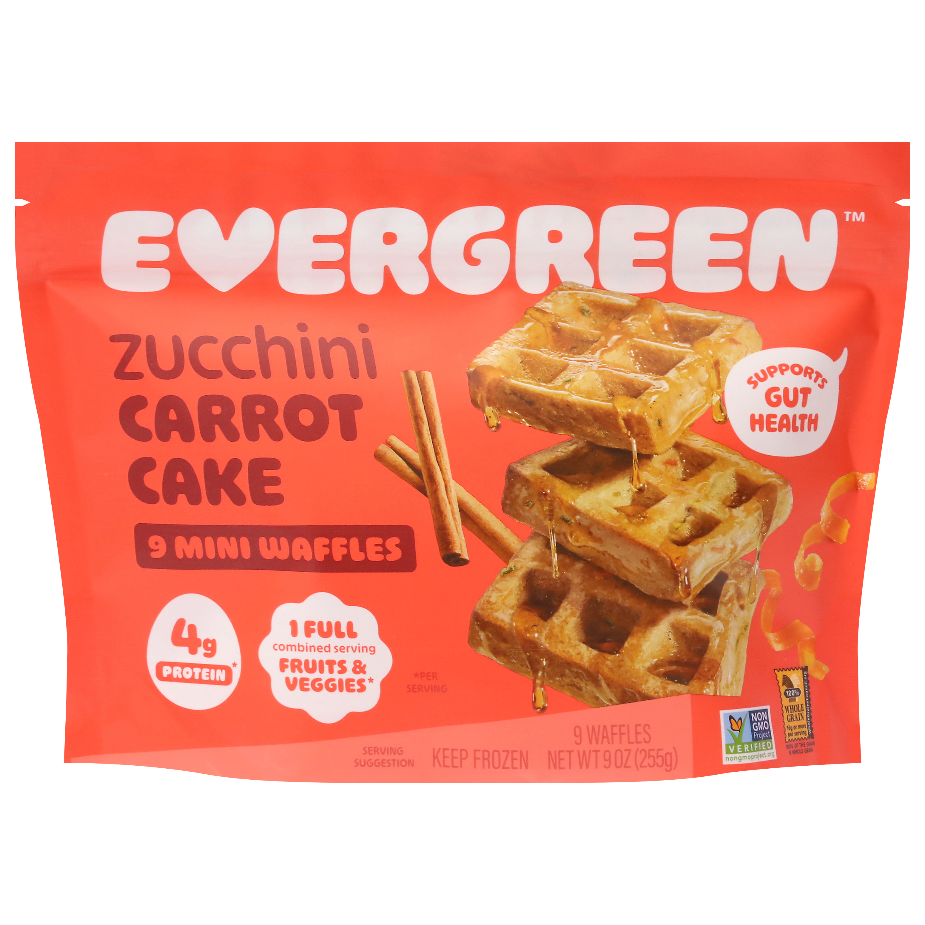 Evergreen Zucchini Carrot Cake Waffles Mini