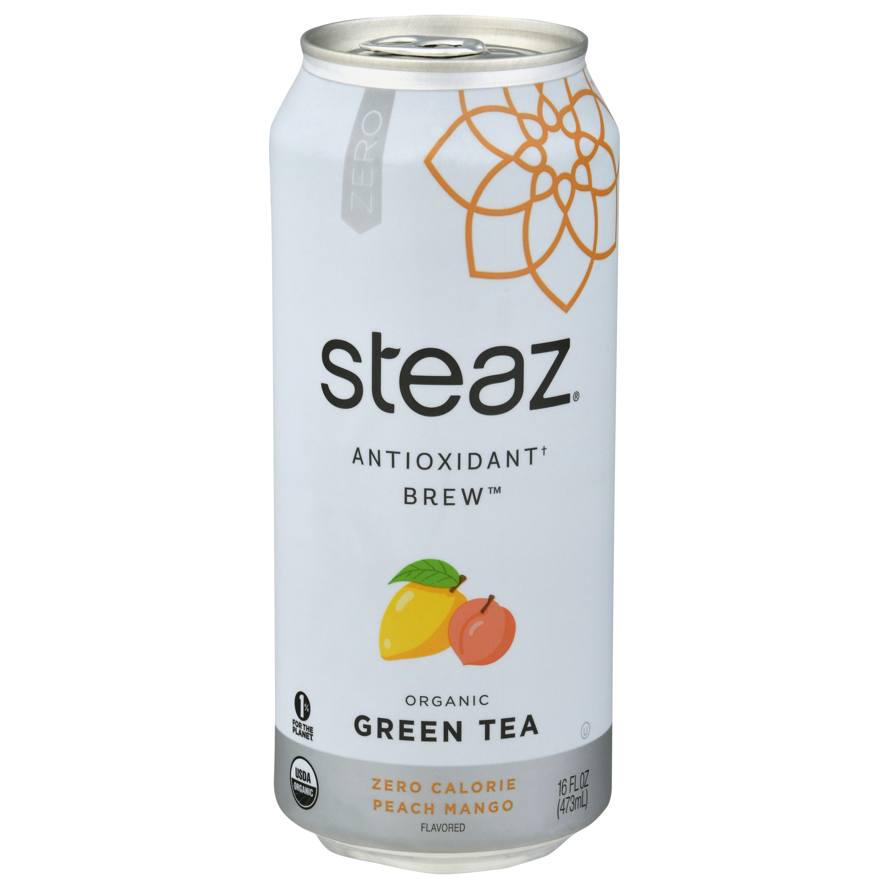 Steaz Zero Calorie Peach Mango Flavored Green Tea