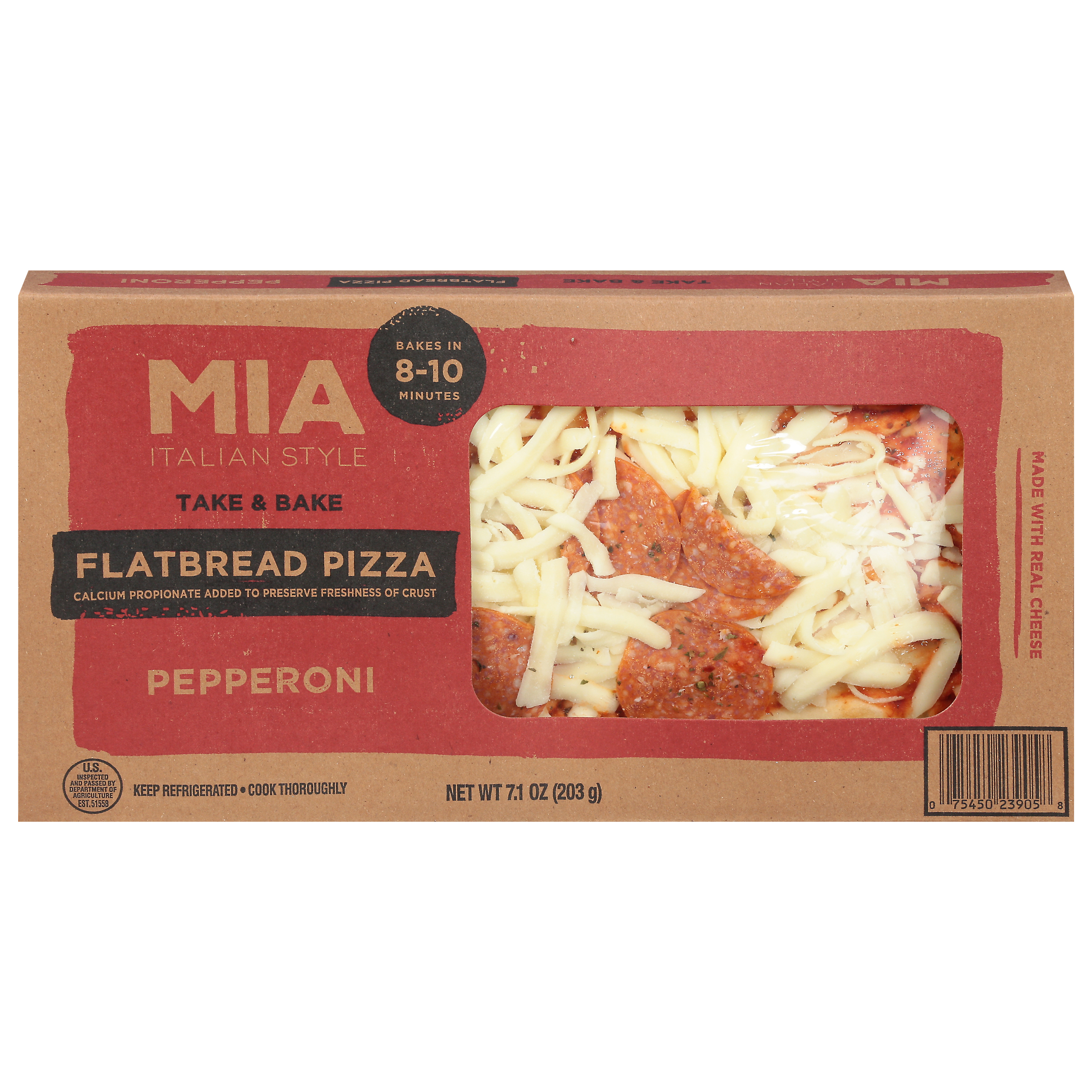 MIA Italian Style Take & Bake Flatbread Pepperoni Pizza 7.1 oz