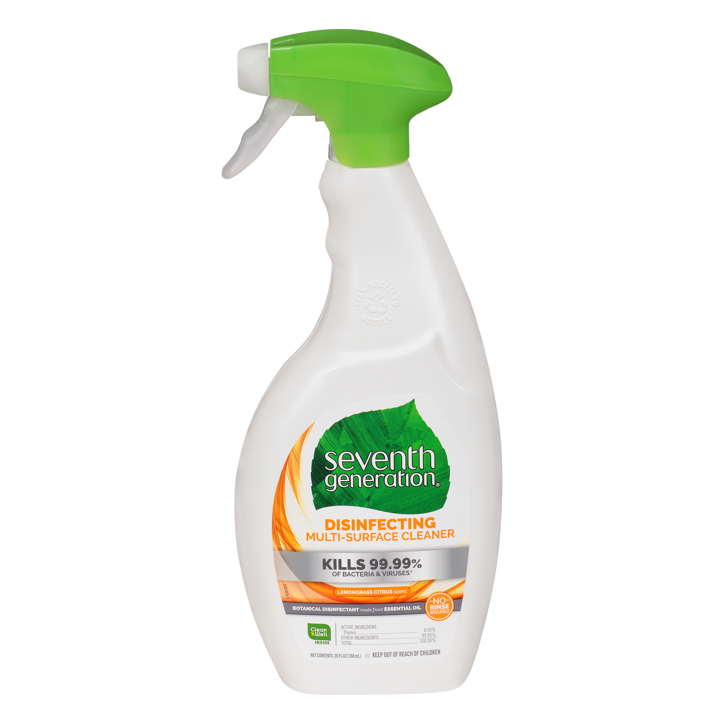 Seventh Generation Disinfecting Lemongrass Citrus Scent Multi-Surface Cleaner