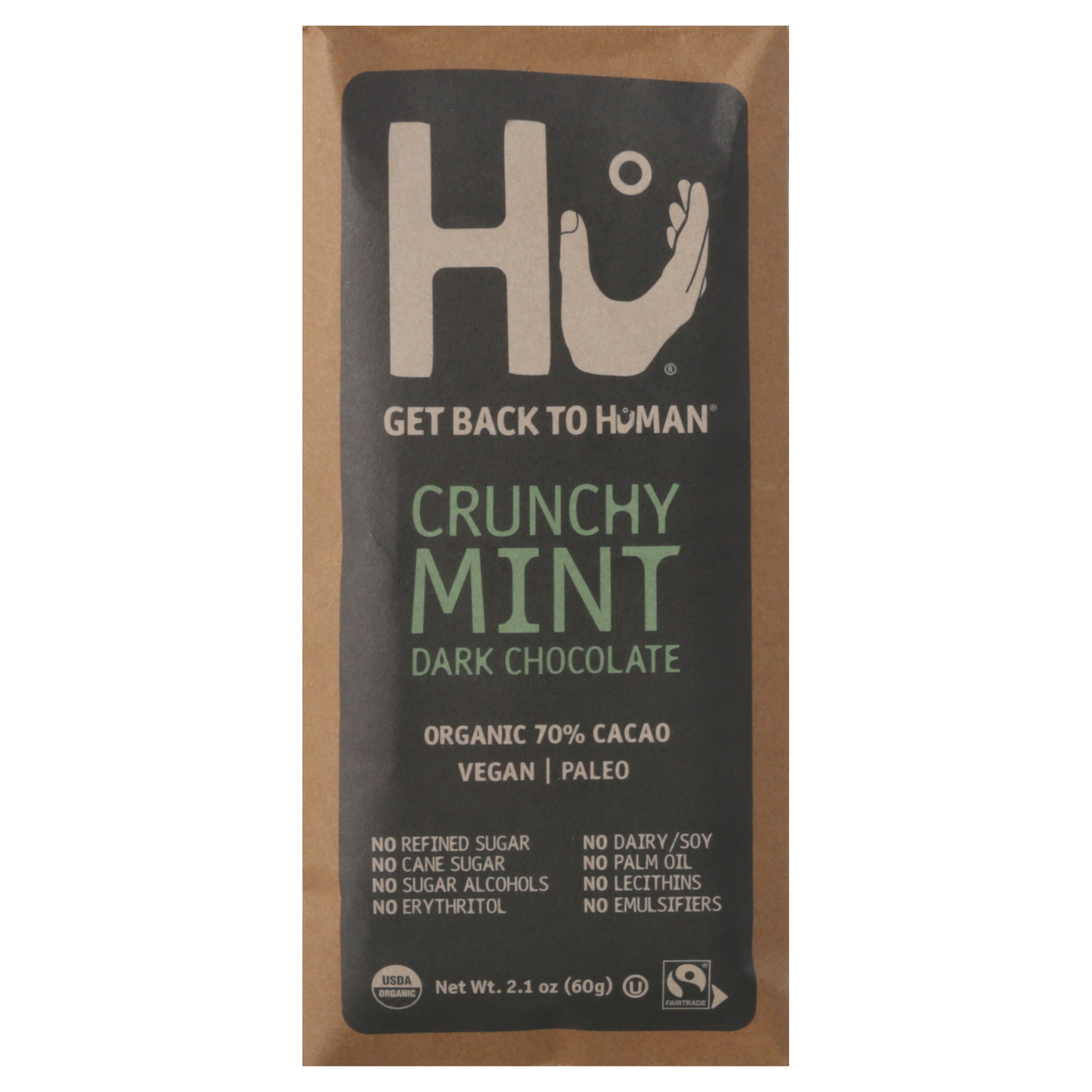 Hu Organic 70% Cacao Crunchy Mint Dark Chocolate
