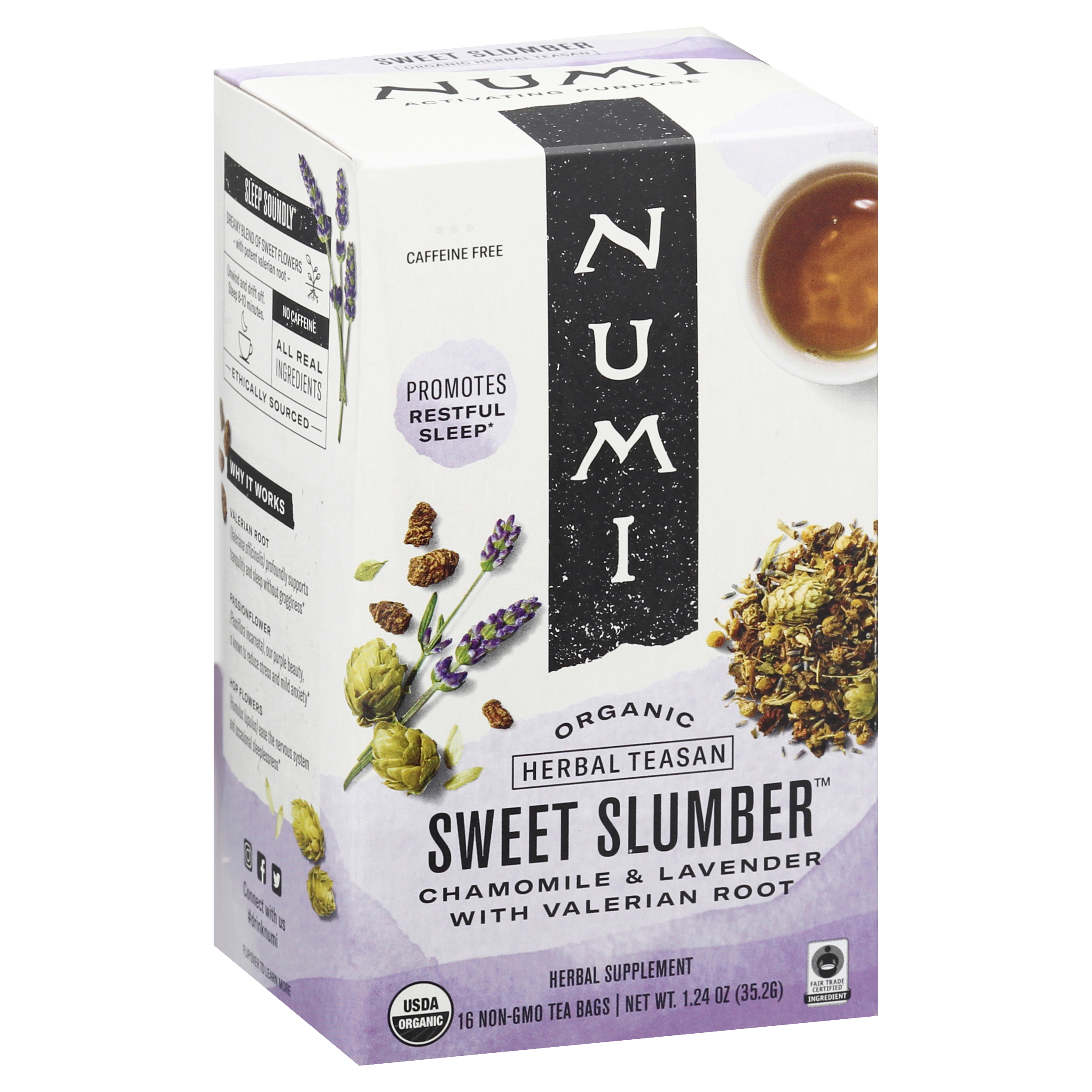 Numi Organic Sweet Slumber Herbal Teasan Tea Bags