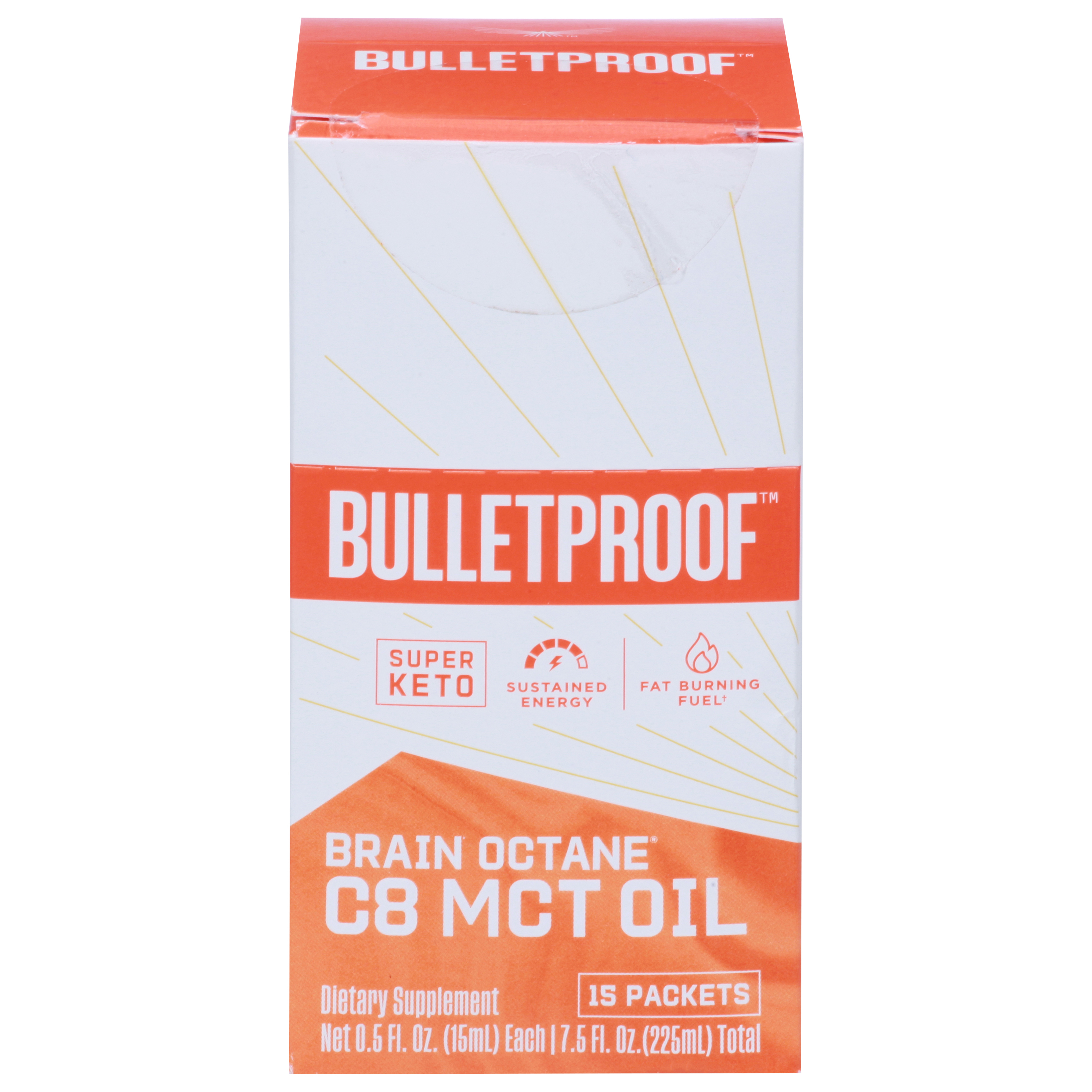 Bulletproof Brain Octane C8 MCT Oil 15 - 0.5 fl oz Packets