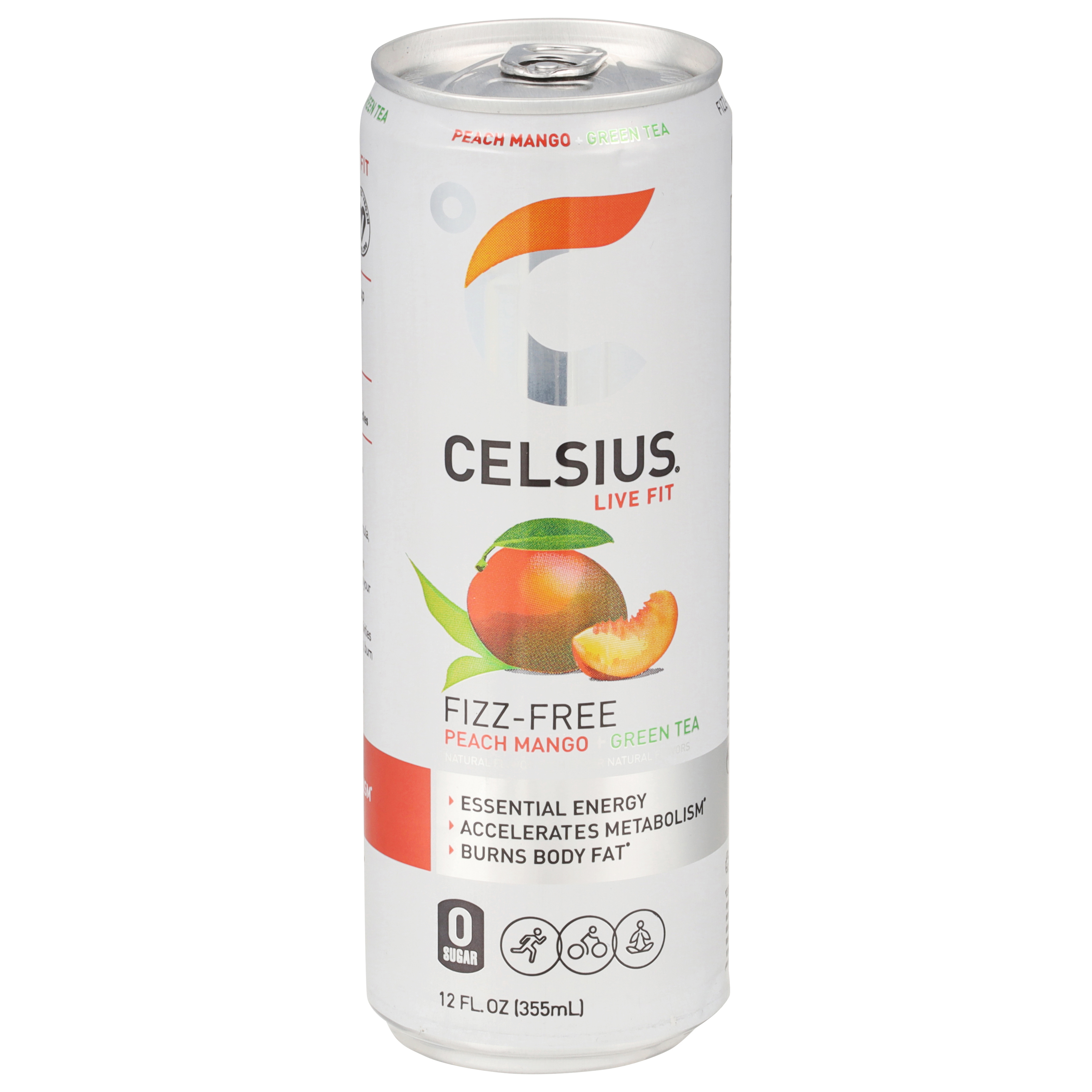 Celsius Live Fit Fizz-Free Peach Mango Green Tea Energy Drink