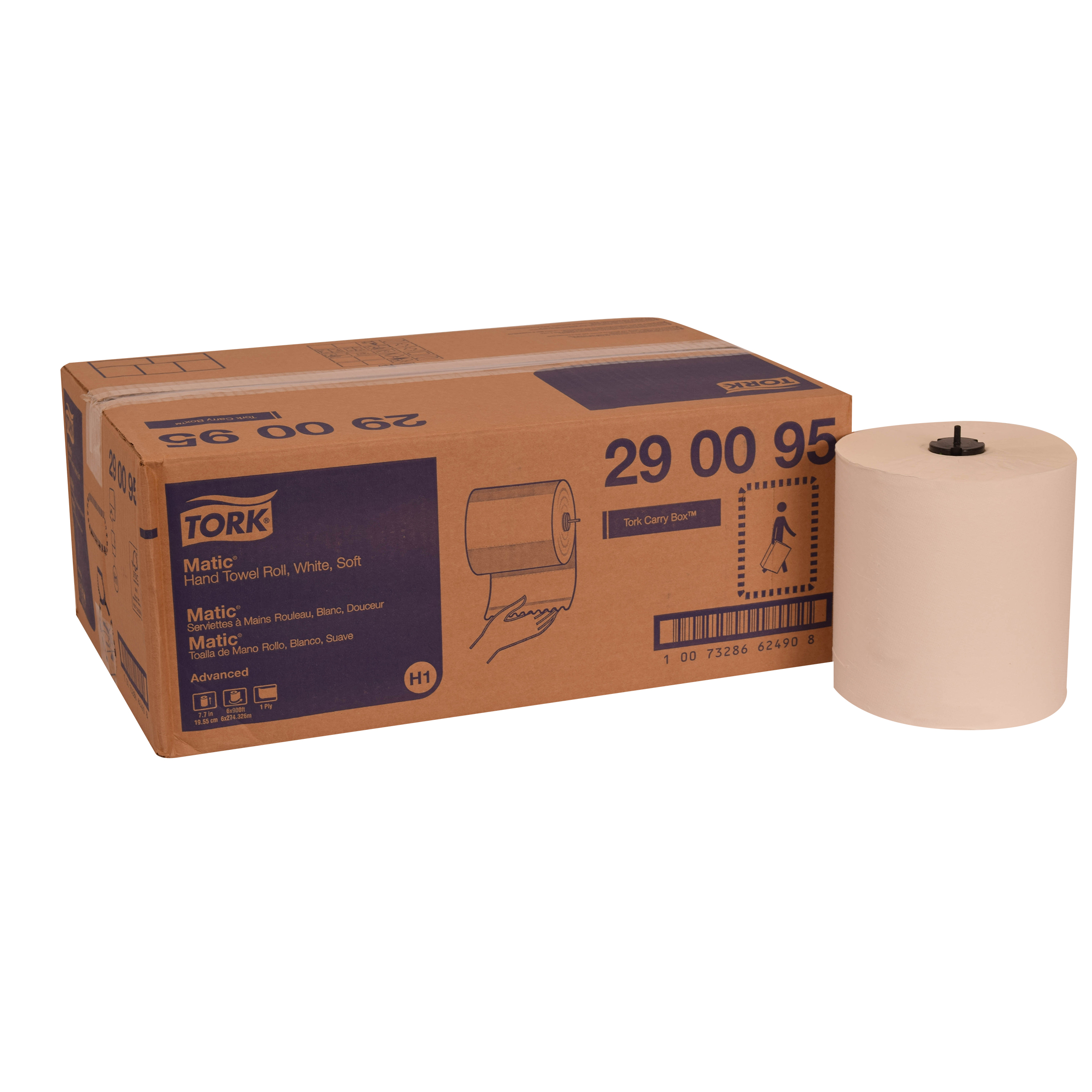 290095 WHT TORK ROLL TOWEL 900' 6/CS