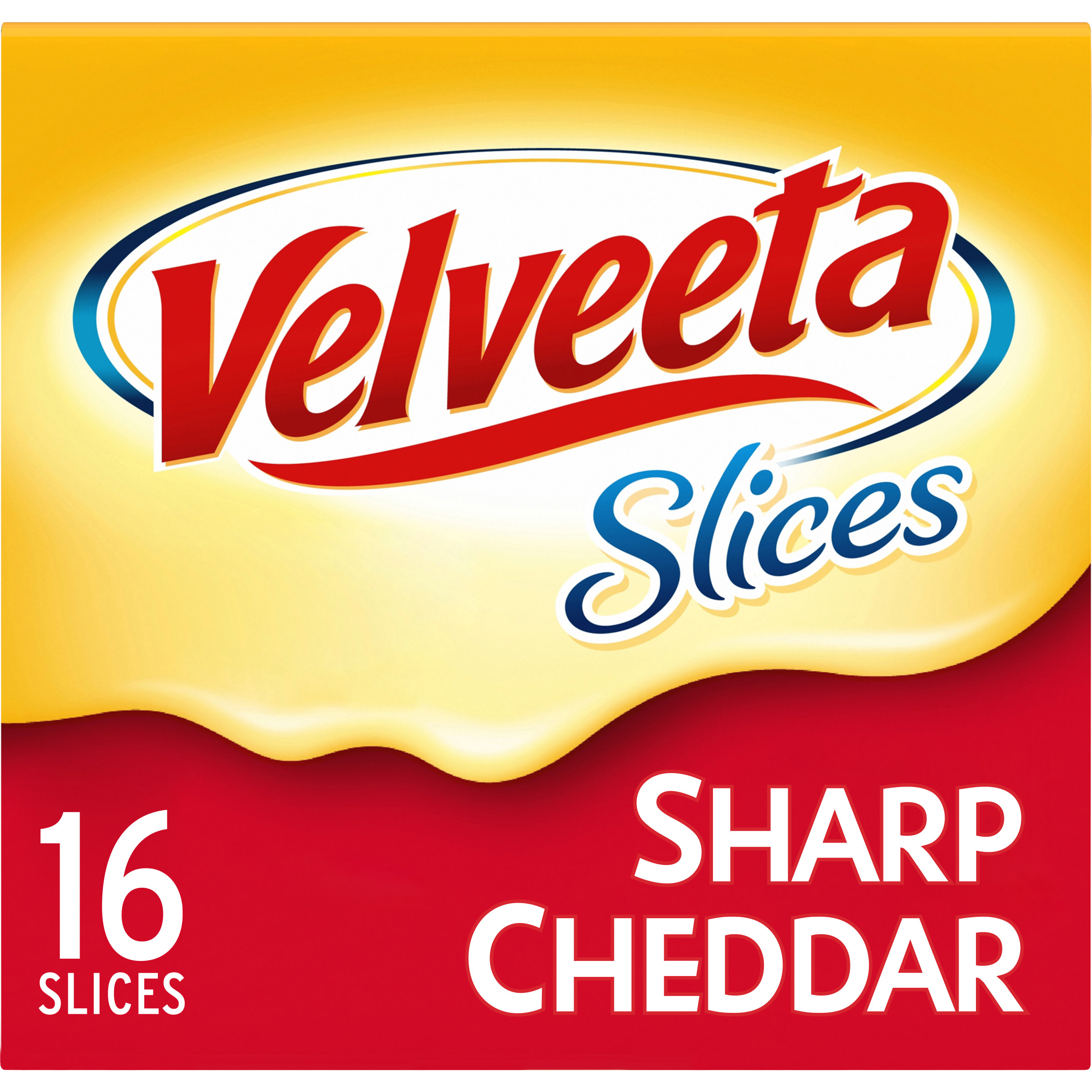 Velveeta Cheese Slices, Sharp Cheddar, 16 Each