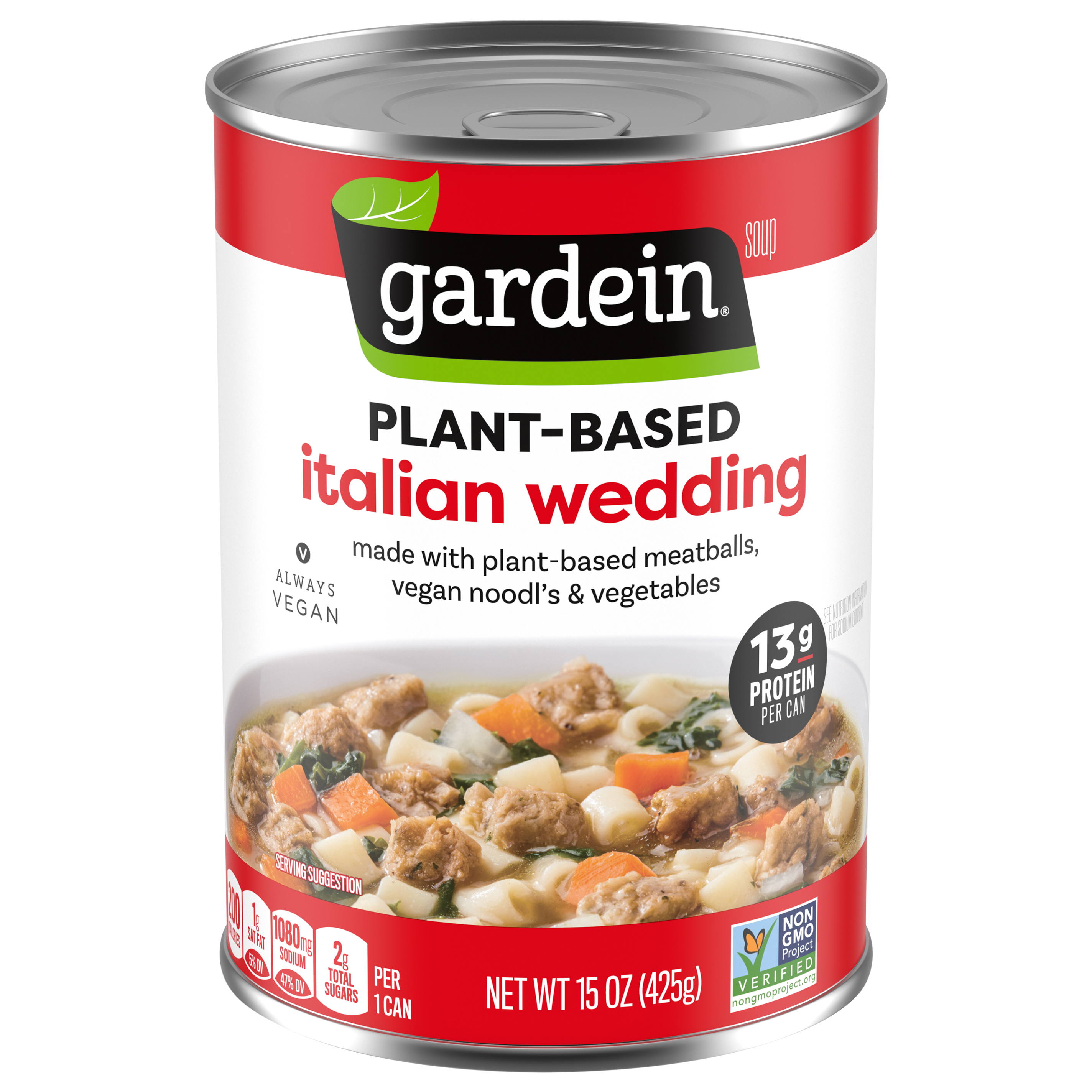Gardein Plant-Based Meatball Italian Wedding Soup, Vegan, 15 oz.