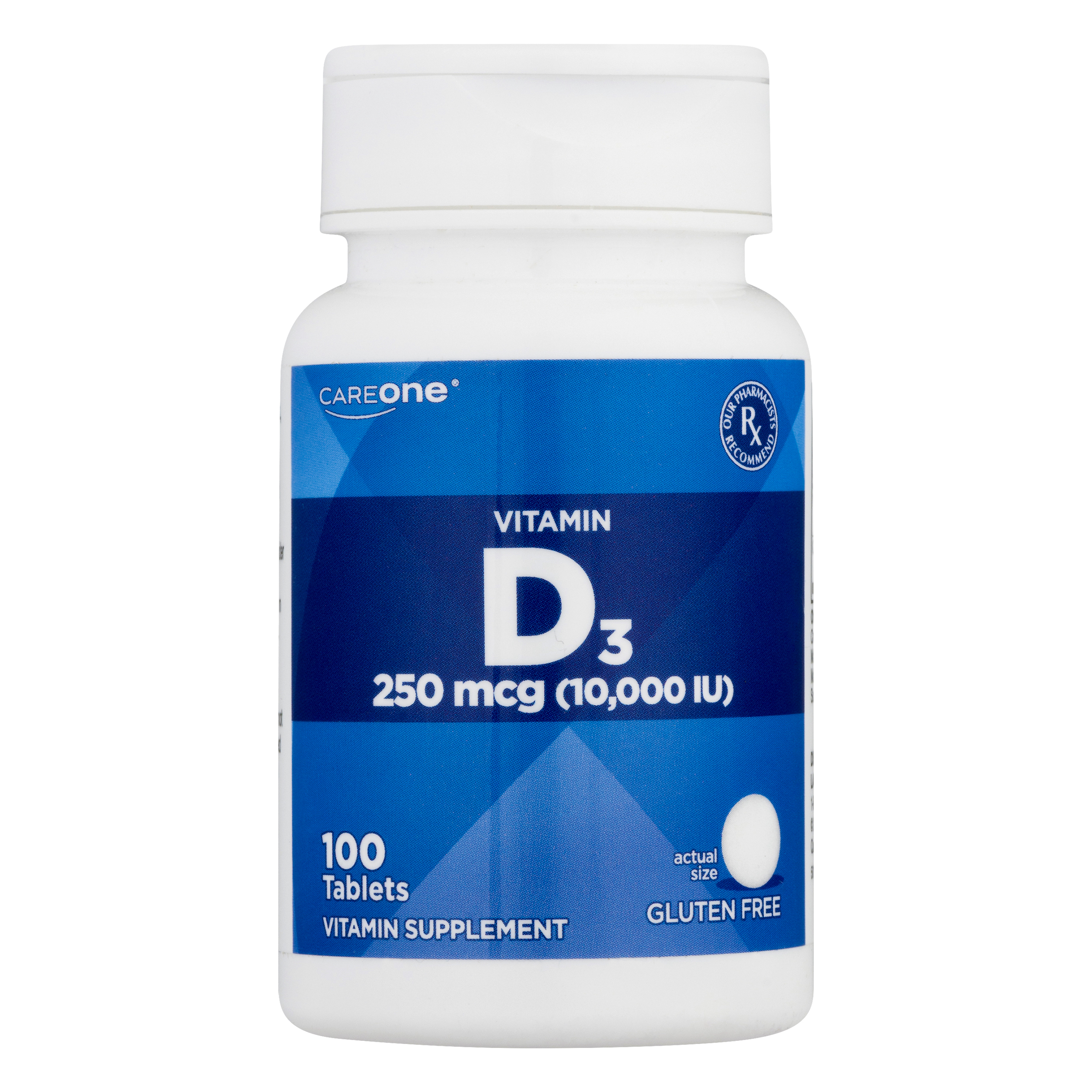 Careone Vitamin D3, 250 mcg, Tablets, Bottle