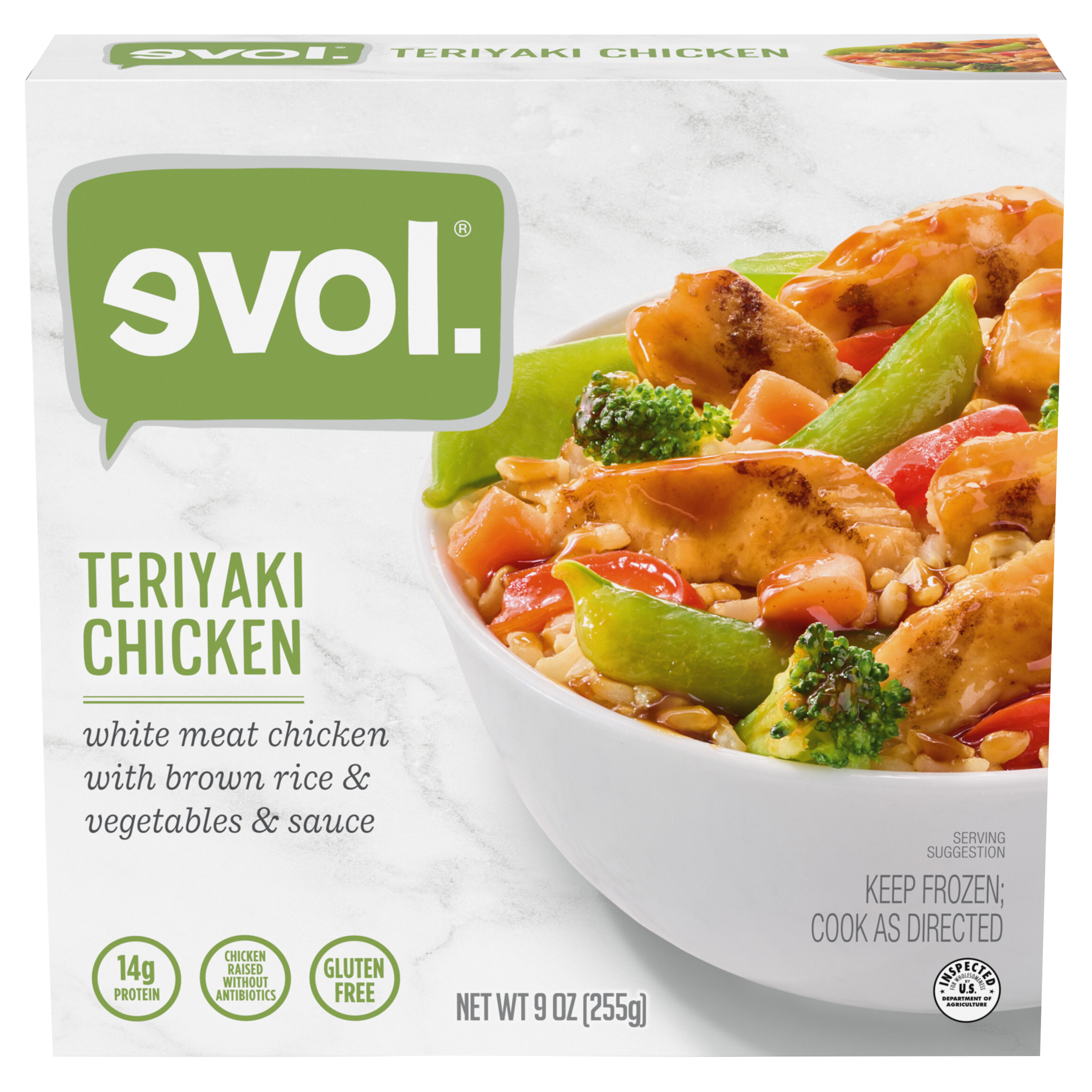 Evol Teriyaki Chicken, Frozen Meal,