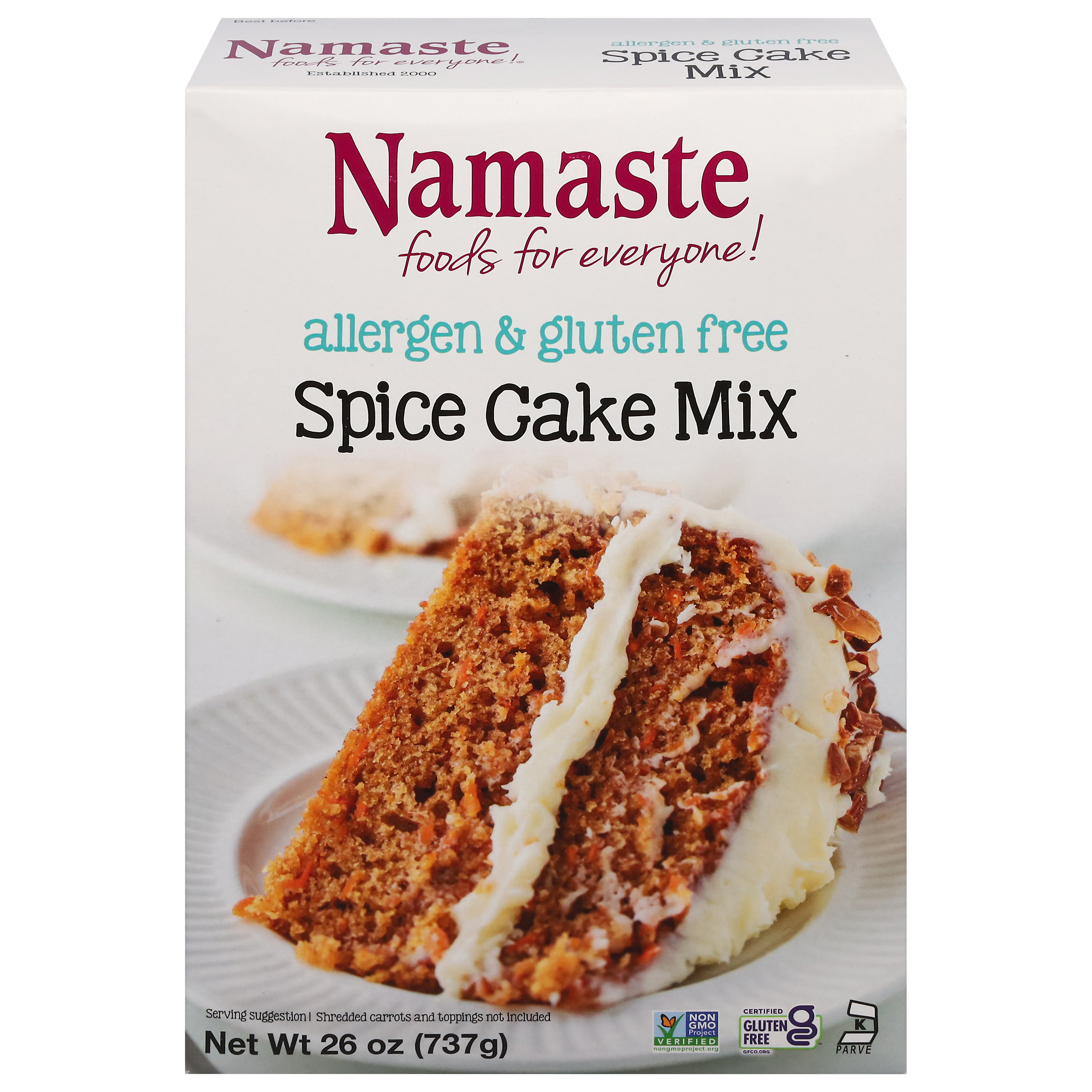 Namaste Foods Spice Cake (w/Carrot Cake Option)