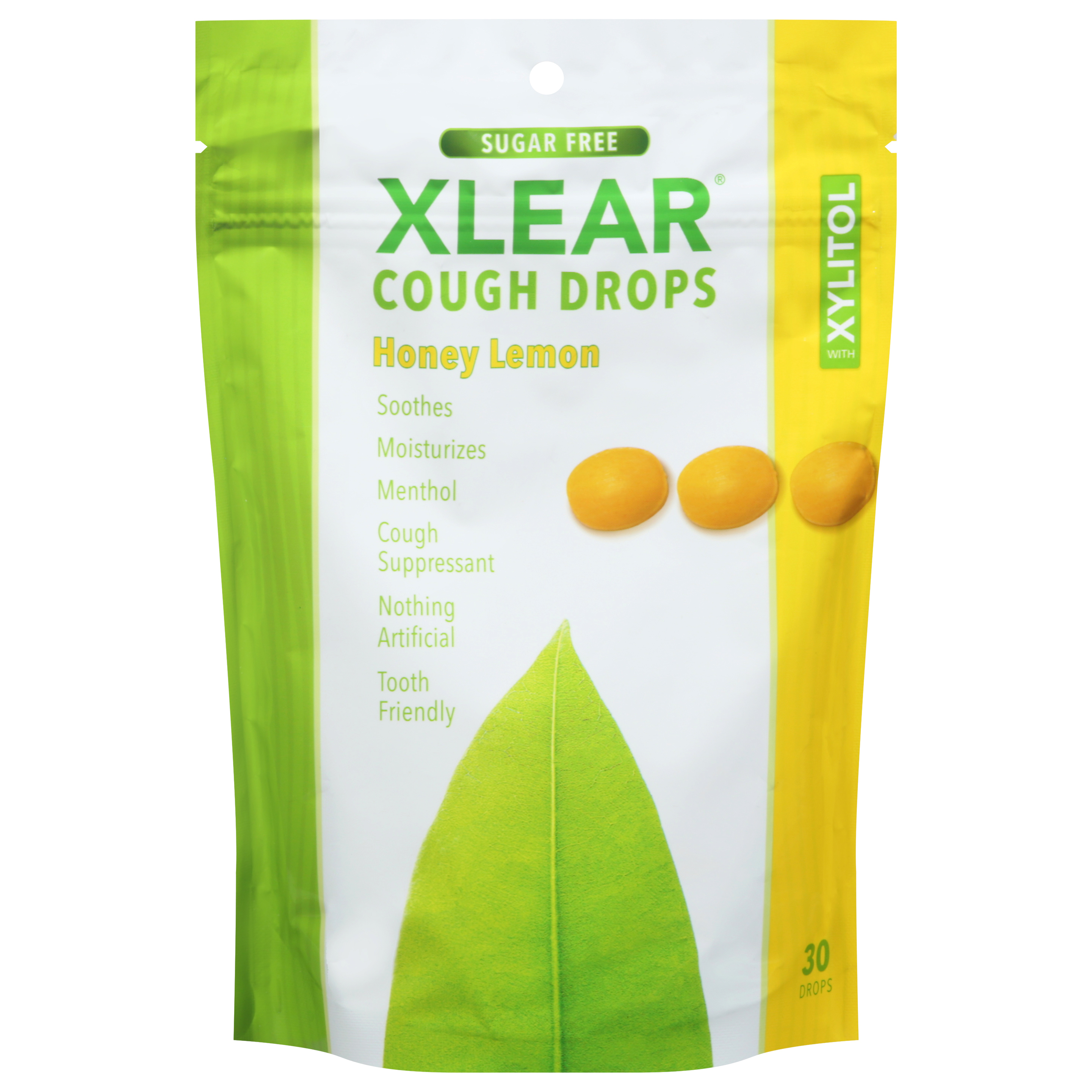 Xlear Sugar Free Honey Lemon Cough Drops with Xylitol 30 Drops