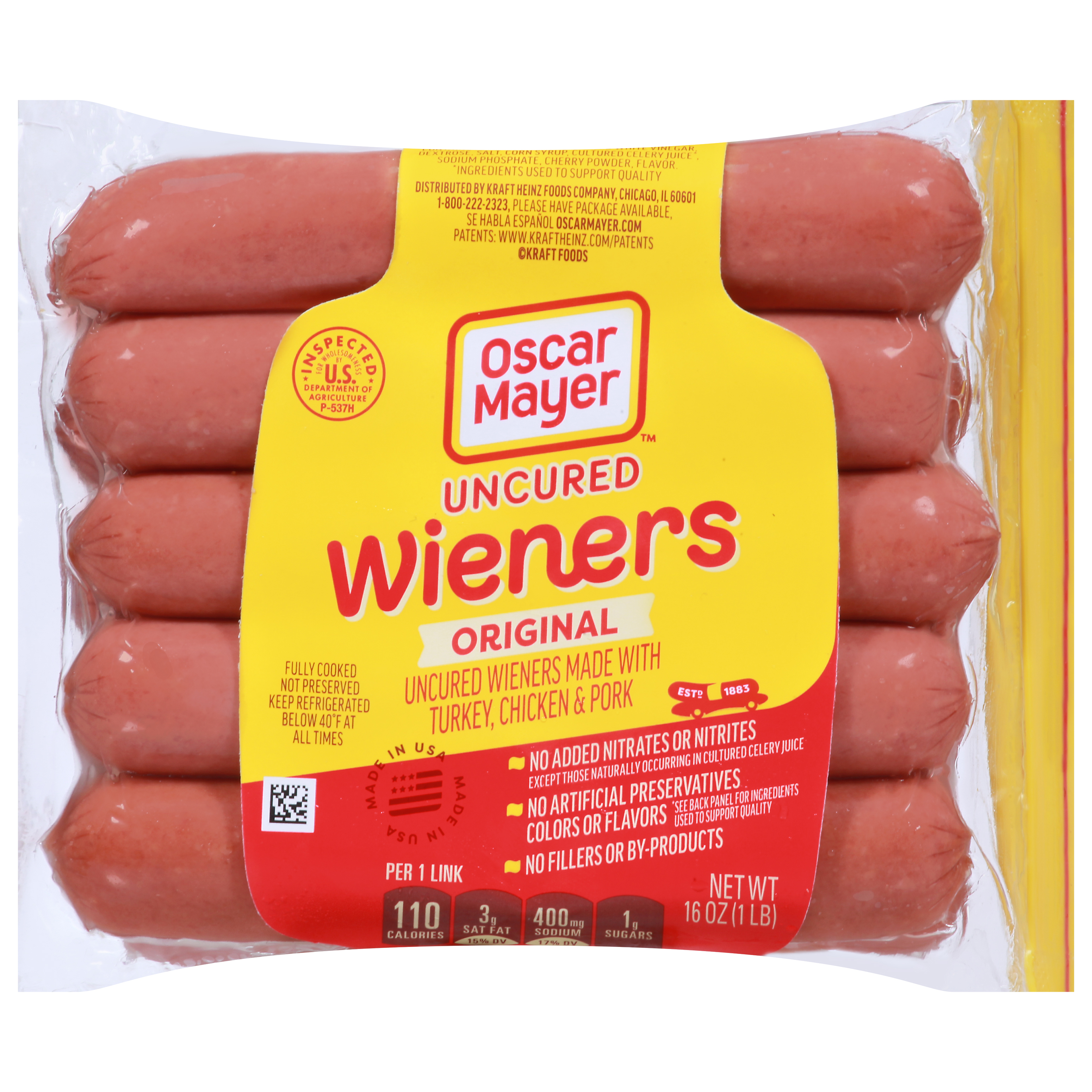 Oscar Mayer Classic Uncured Wieners 16 Oz