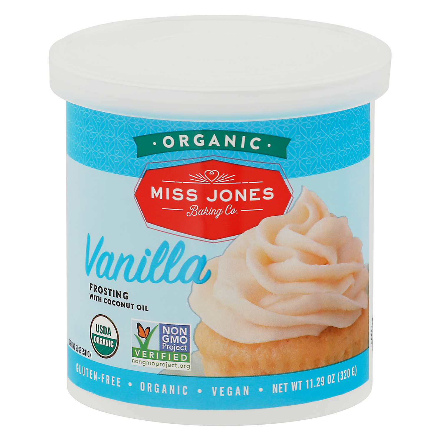 Miss Jones Baking Co. Organic Vanilla Frosting with Coconut Oil