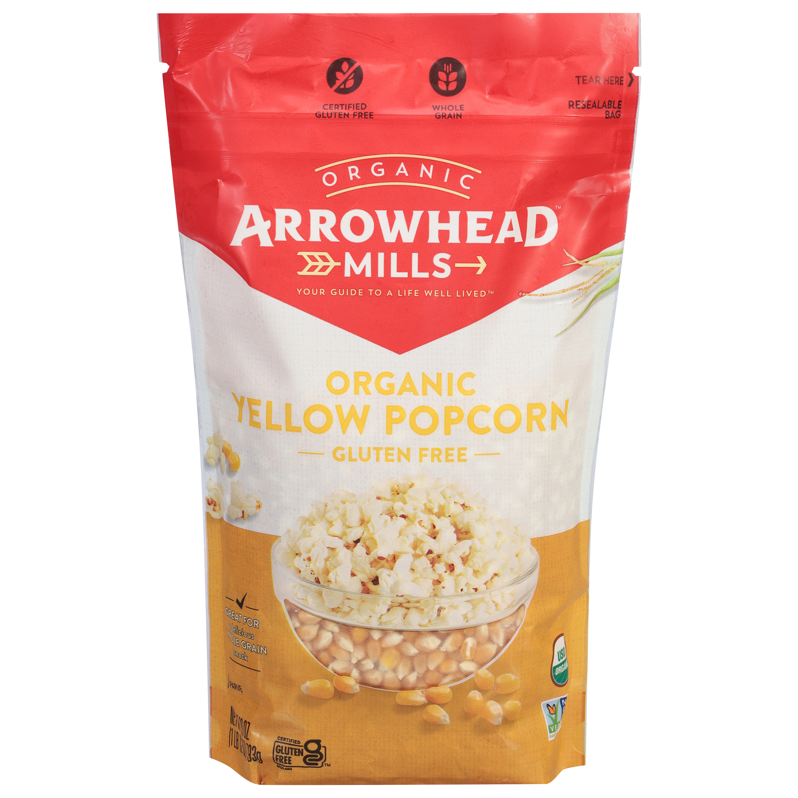 Arrowhead Mills Organic Gluten Free Yellow Popcorn