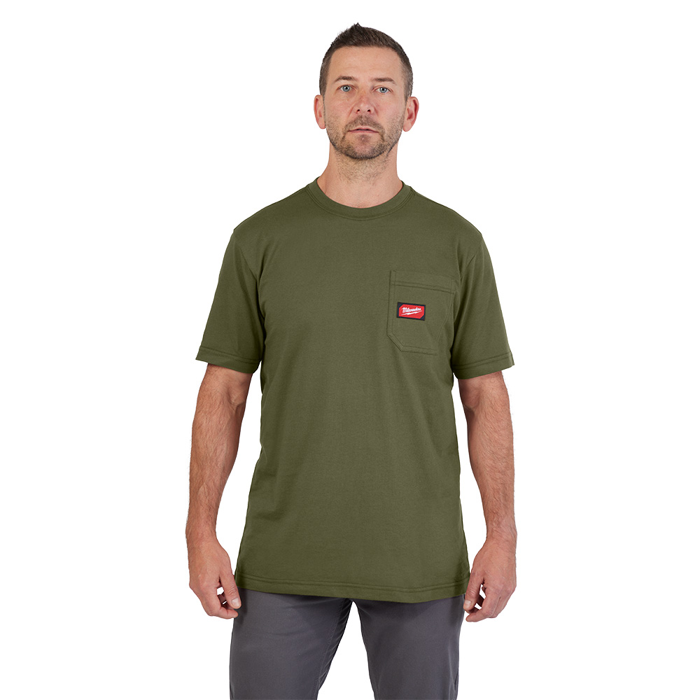 GRIDIRON Pocket T-Shirt - Short Sleeve Green S