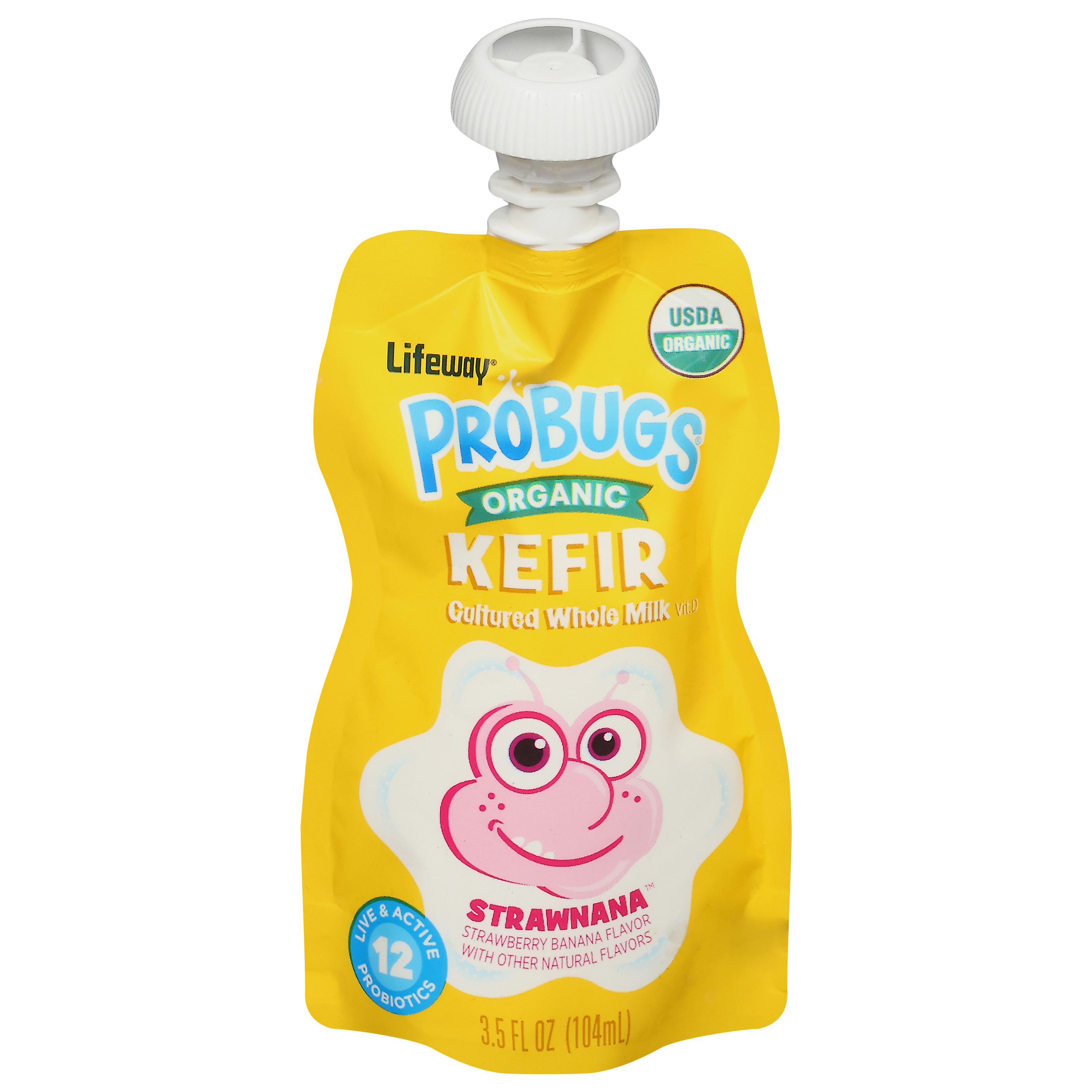 Lifeway Probugs Organic Strawnana Kefir