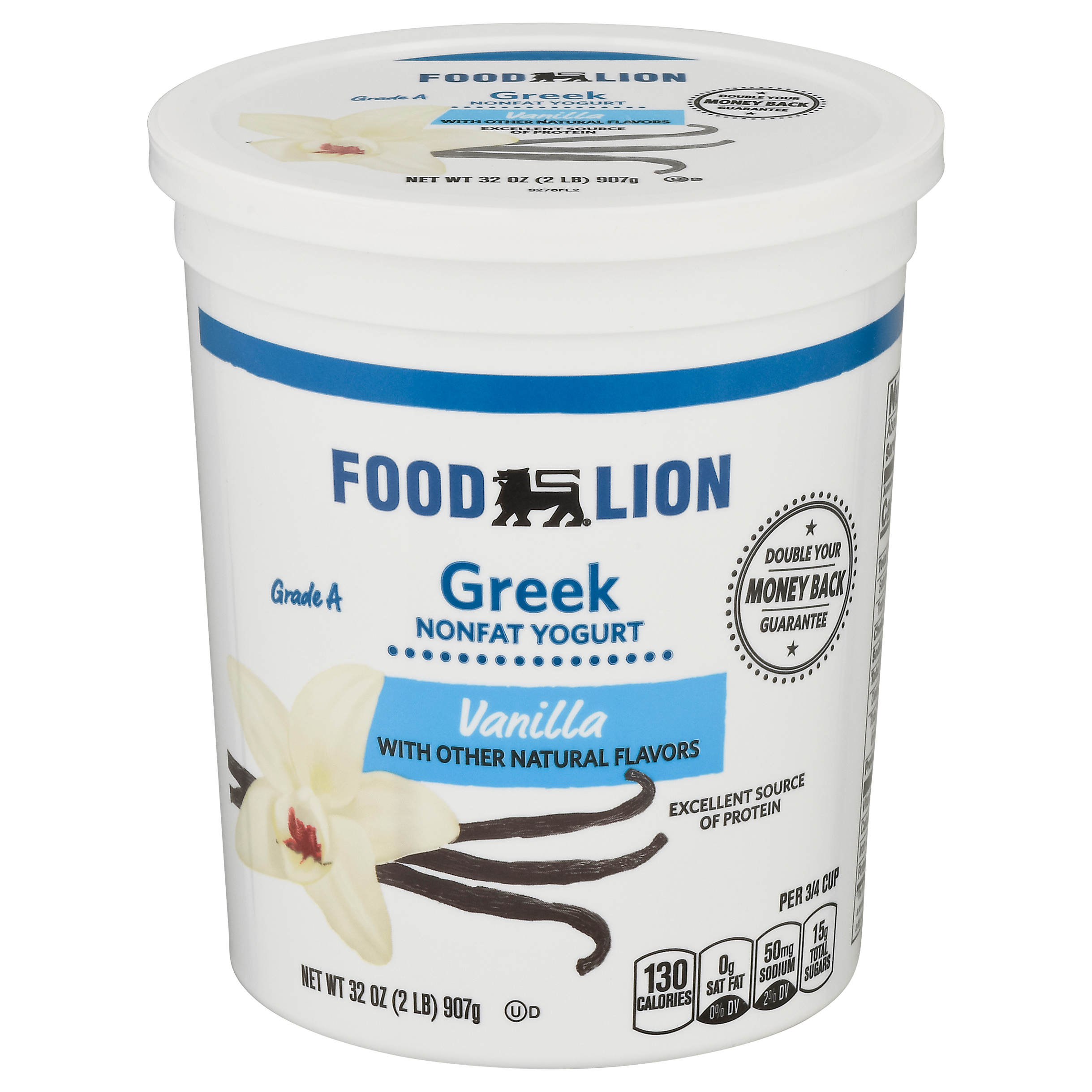 Food Lion Nonfat Greek Vanilla Yogurt 32 oz