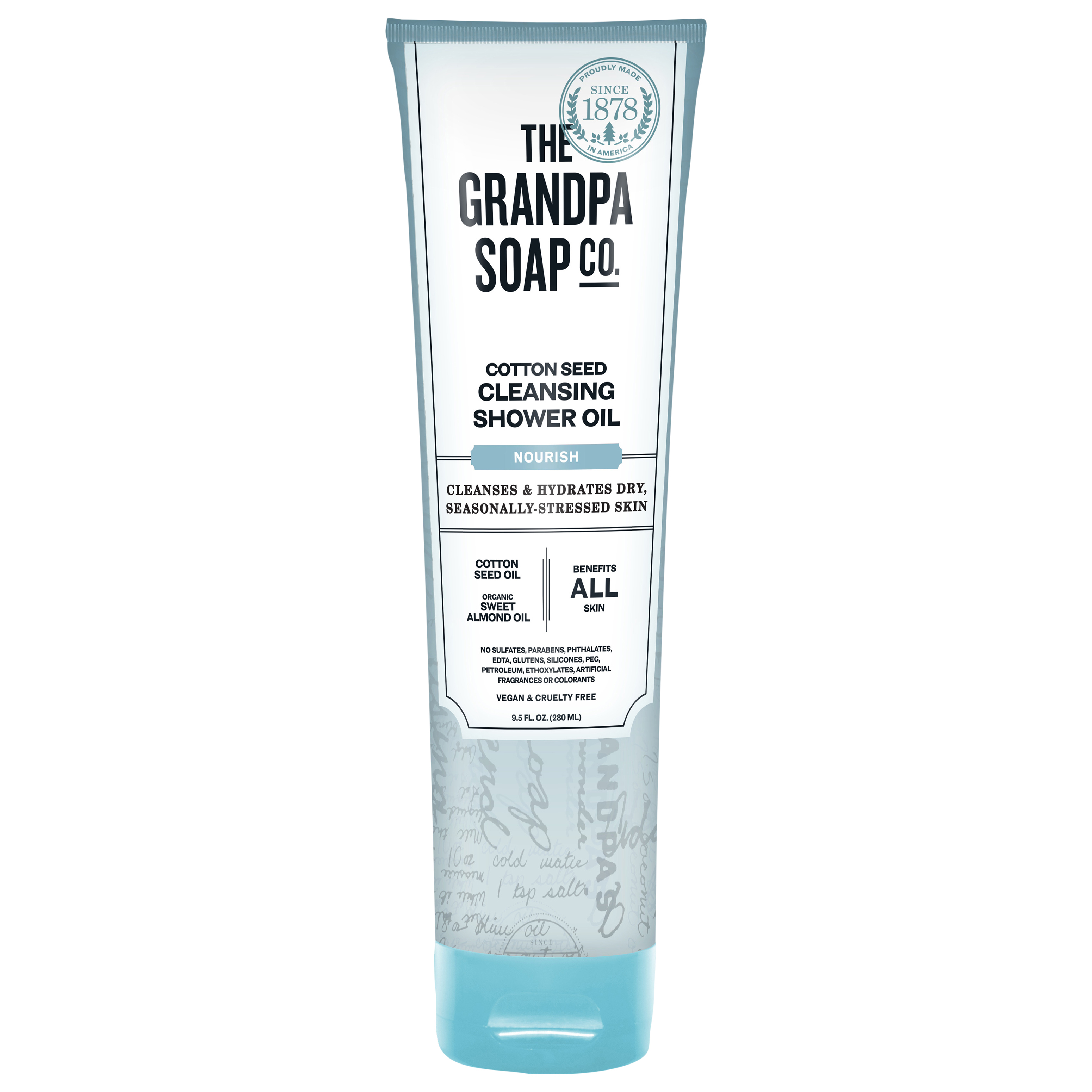 The Grandpa Soap Co. Nourish Cotton Seed Cleansing Shower Oil