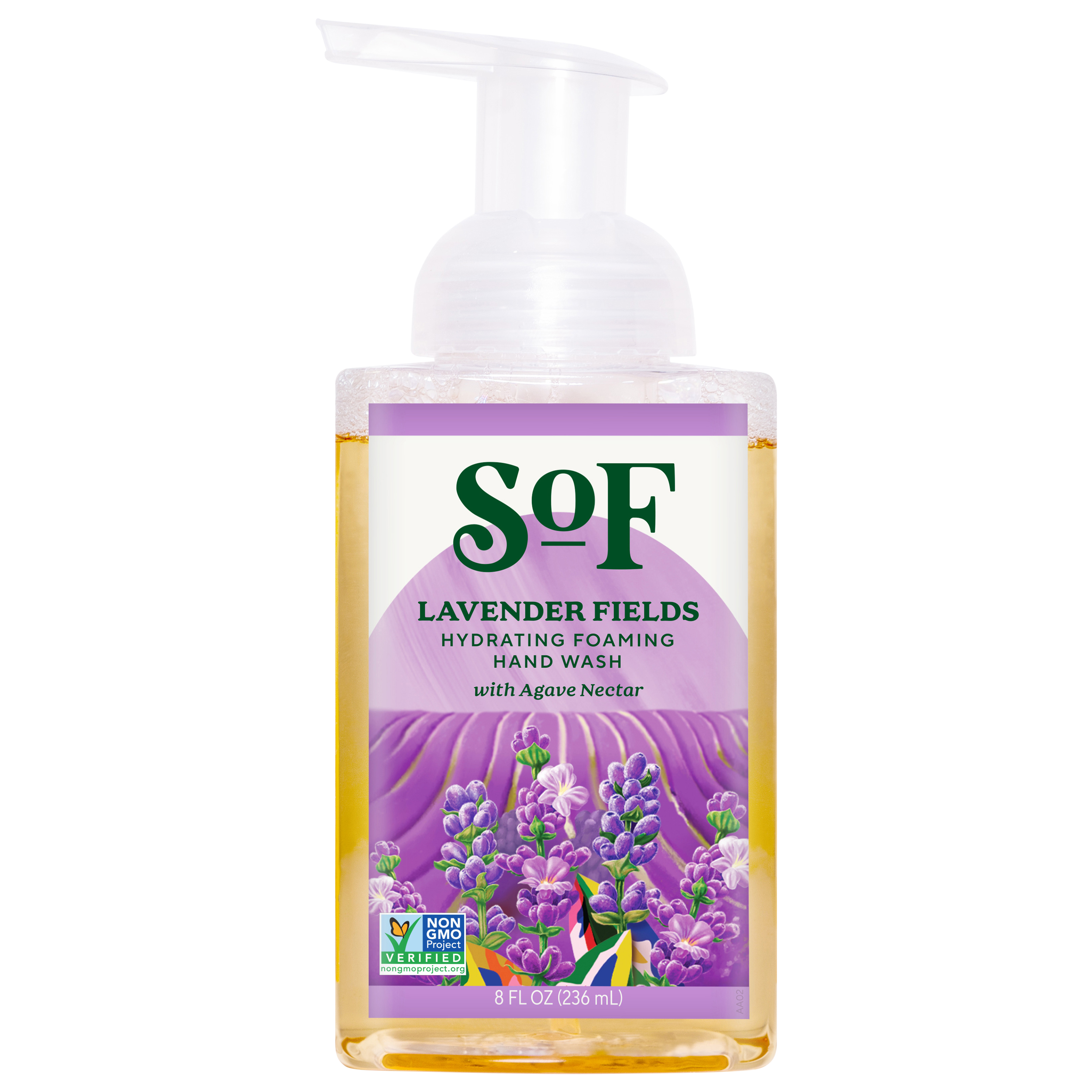 SOF Hydrating Lavender Fields Foaming Hand Wash with Agave Nectar