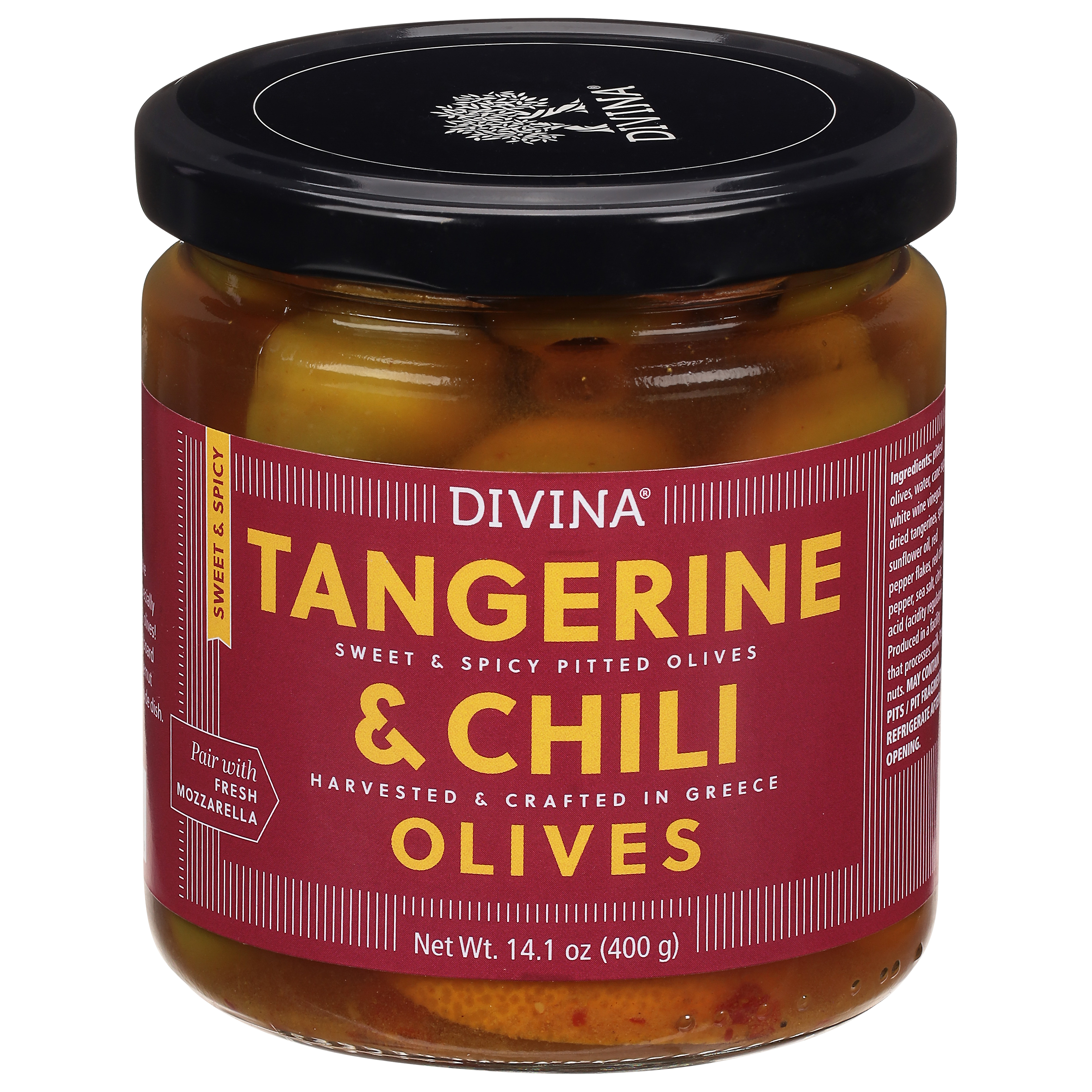 Divina Sweet & Spicy Tangerine & Chili Olives