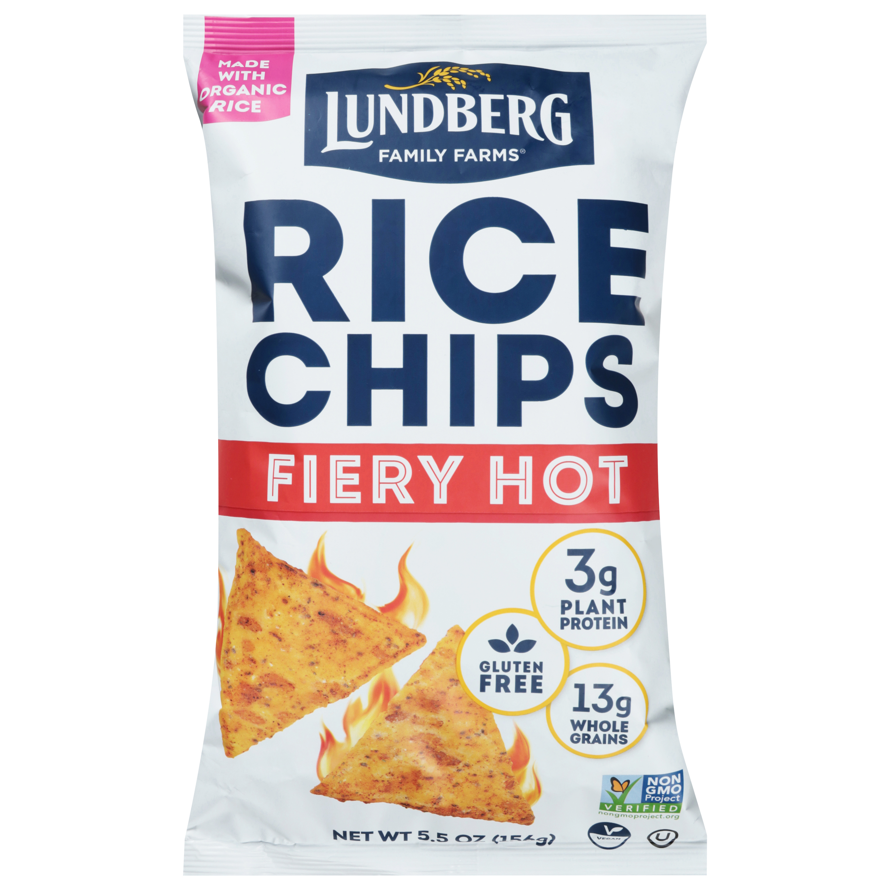 Lundberg Family Farms Fiery Hot Rice Chips