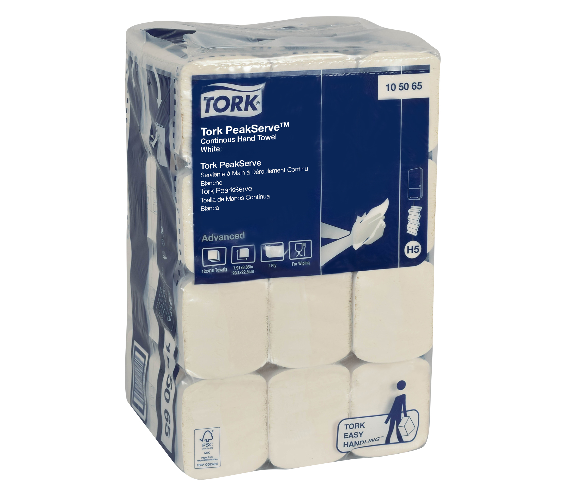 105065 WHT PEAKSERVE TOWEL 12/TORK ADV