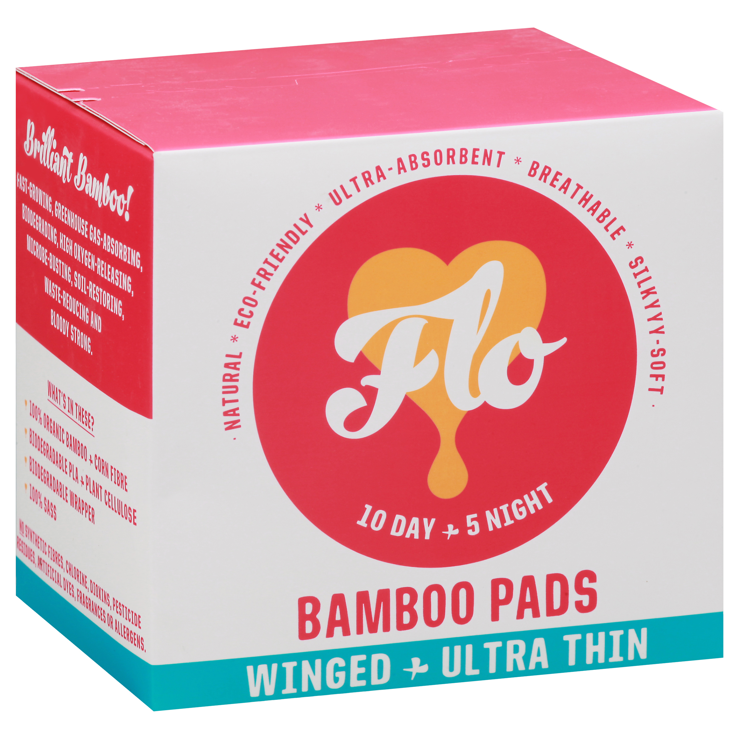 Flo Winged Ultra Thin Bamboo Pads