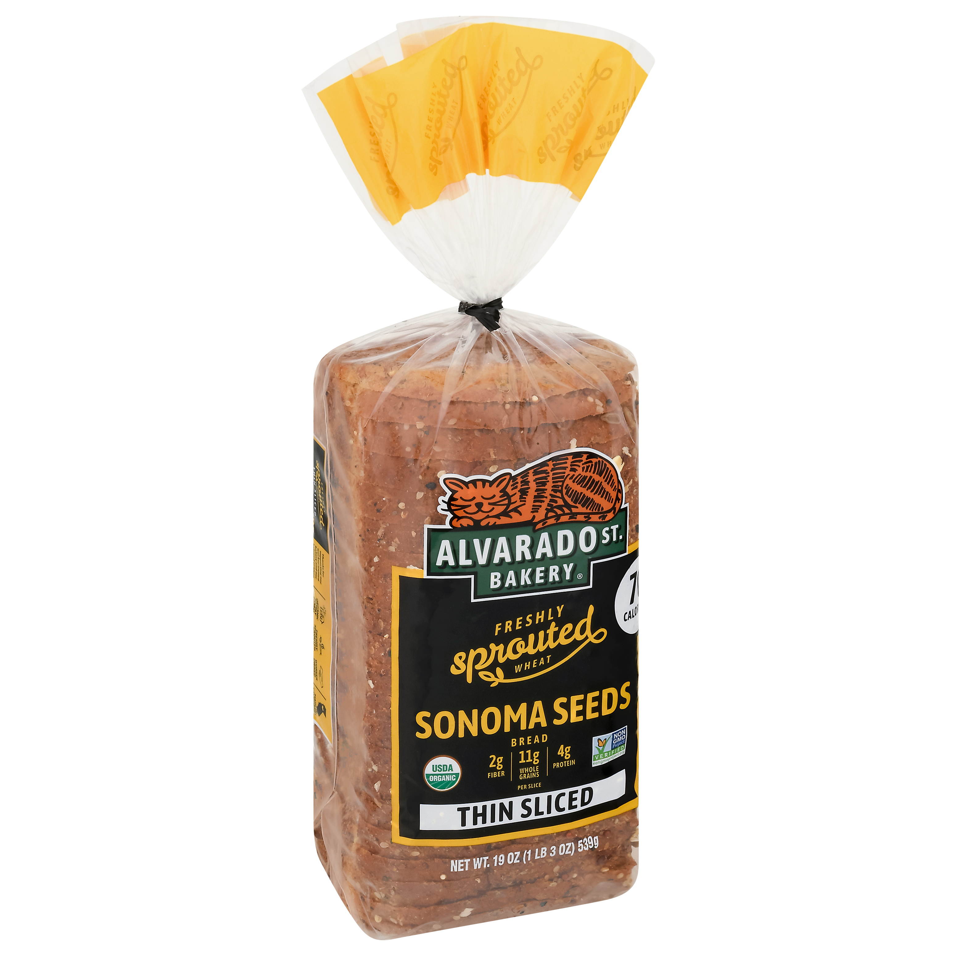 Alvarado St. Bakery Freshly Sprouted Wheat Thin Sliced Sonoma Seeds Bread