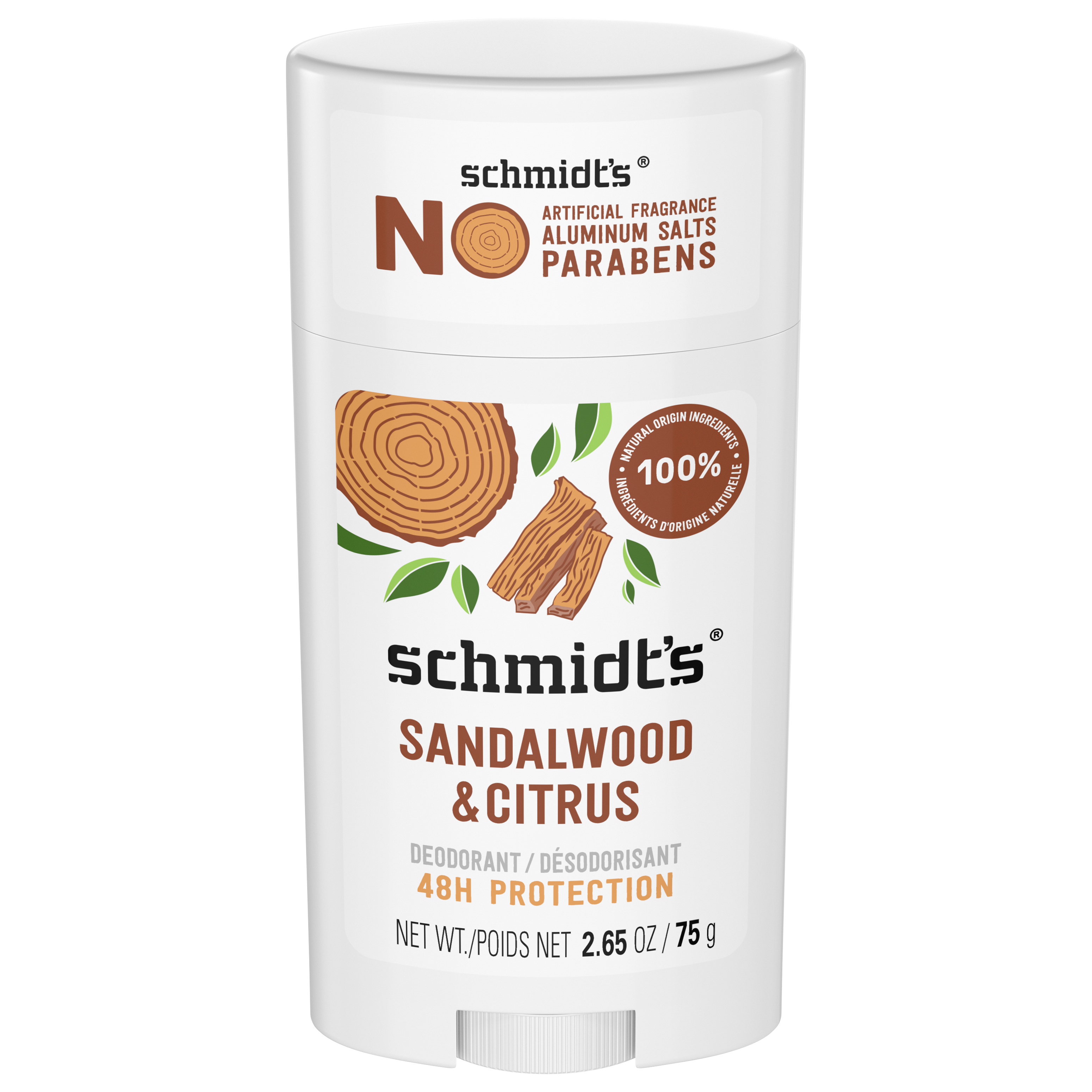 Schmidt's Sandalwood & Citrus Aluminum-Free Vegan Deodorant