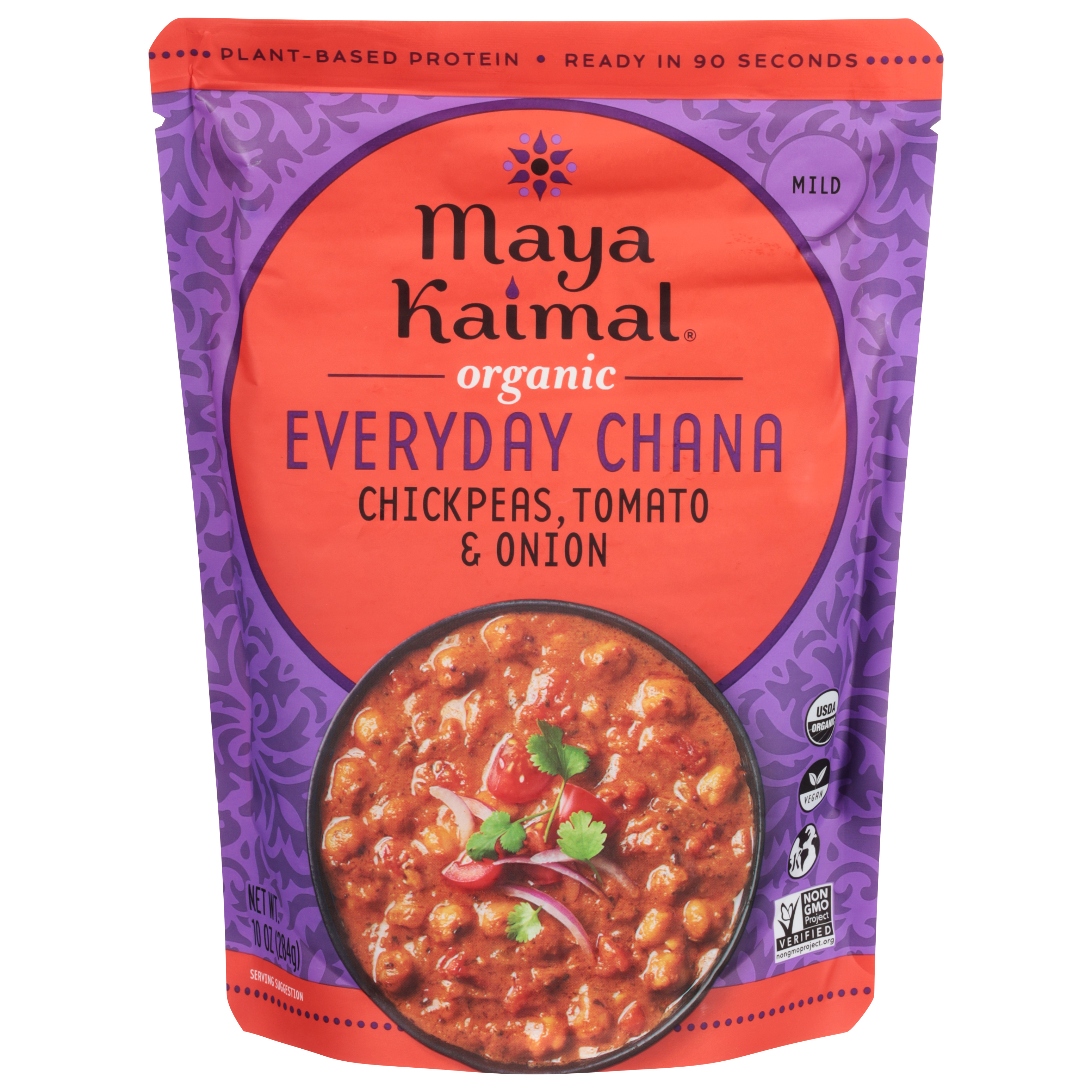 Maya Kaimal Mild Organic Chickpeas + Tomato & Onion Everyday Chana
