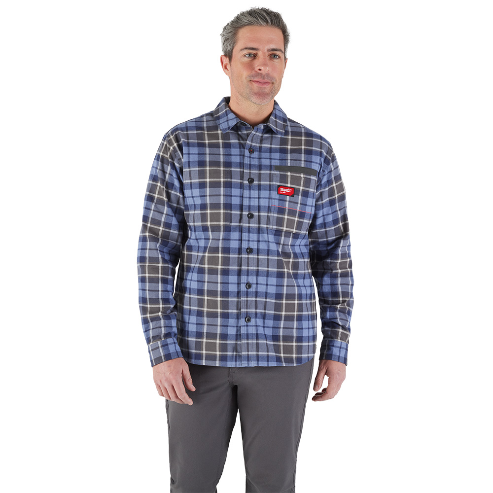 GRIDIRON Flannel Shirt - Blue 2X