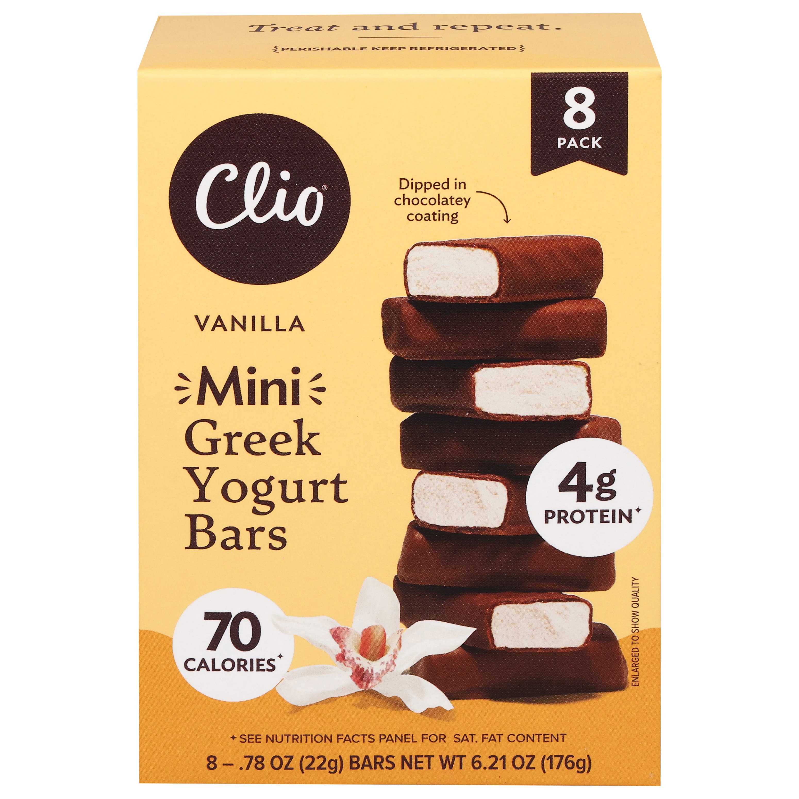 Clio Greek Vanilla Yogurt Bars Mini