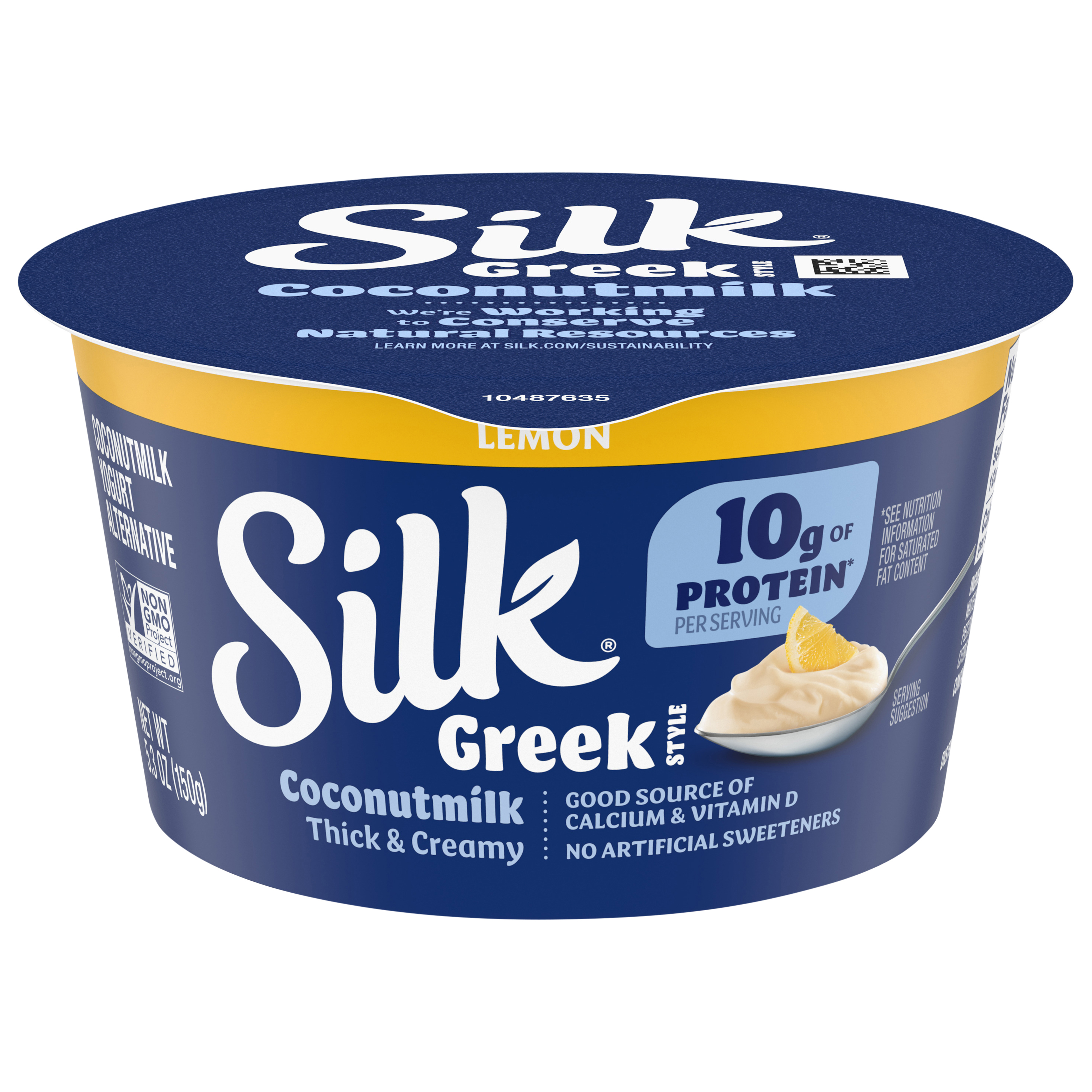 Silk Greek Style Lemon Coconut Milk Yogurt Alternative, 5.3 Oz. Cup
