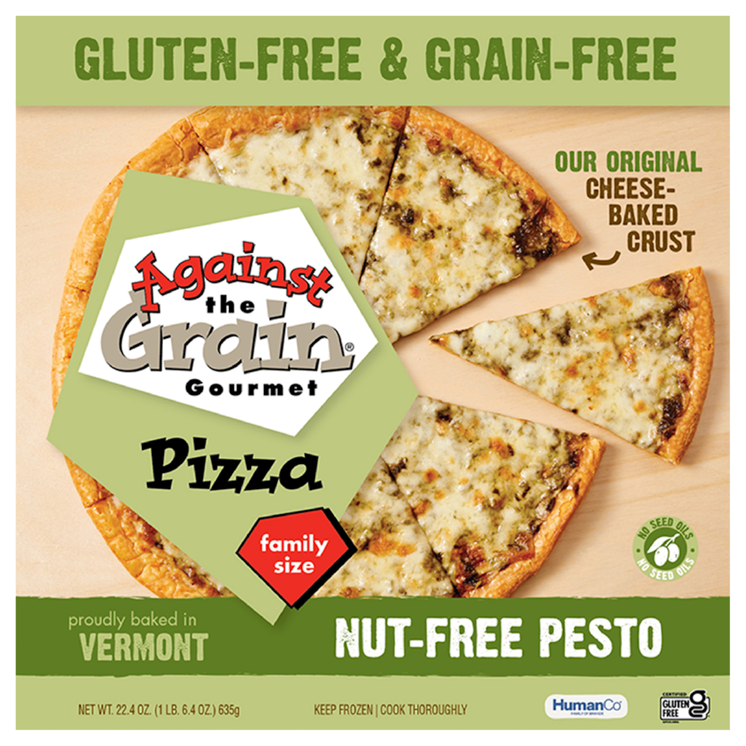 Against the Grain Gourmet Nut-Free Pesto Pizza Family Size