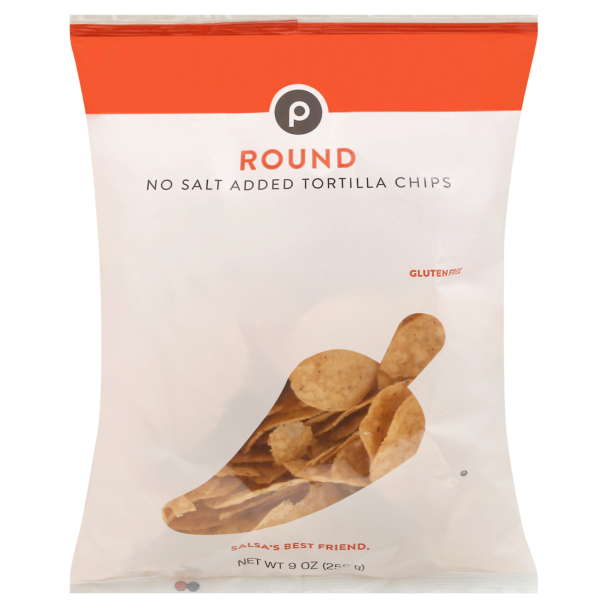 Publix Round No Salt Added Tortilla Chips 9 oz