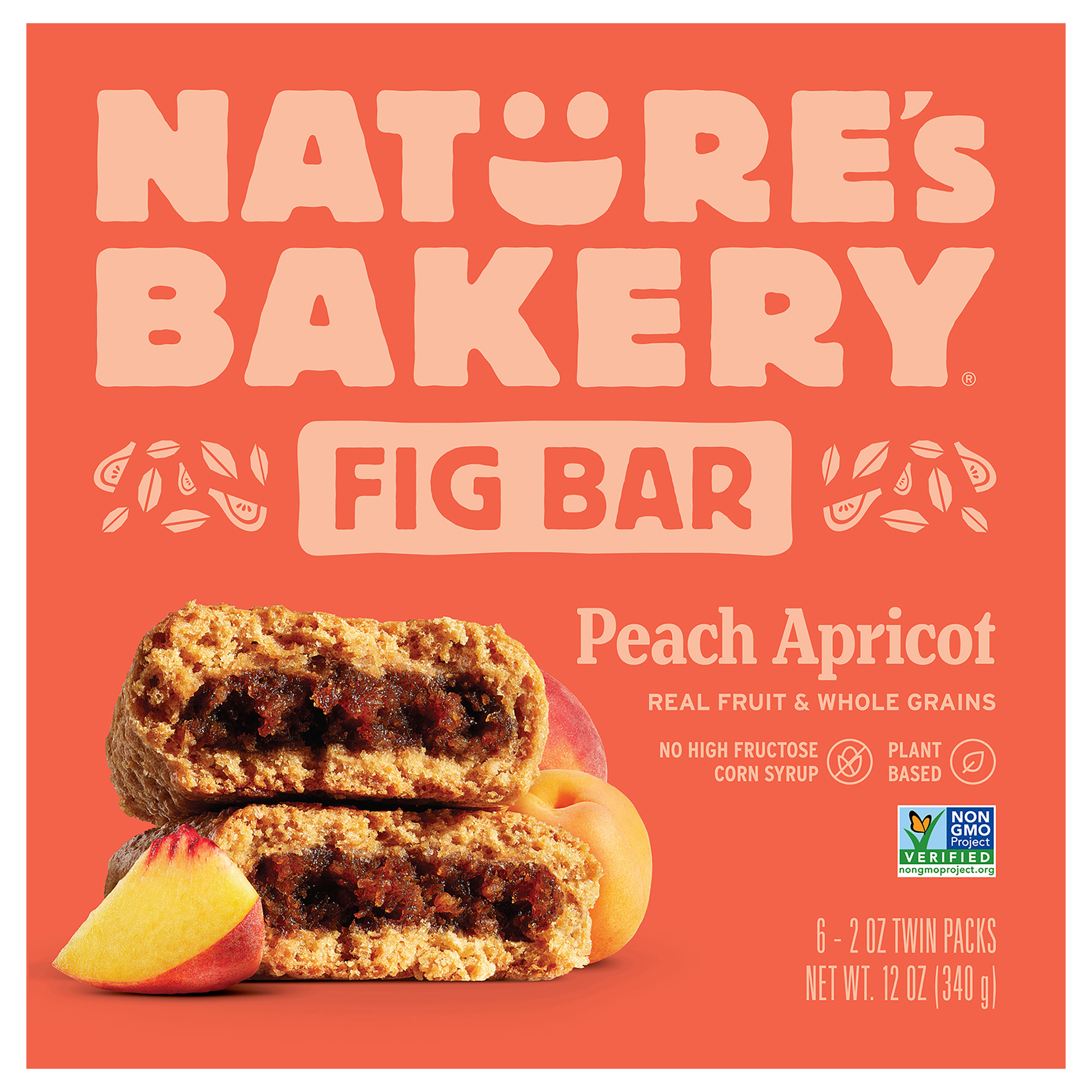 Nature's Bakery Peach Apricot Whole Wheat Fig Bars, Snack Bars,