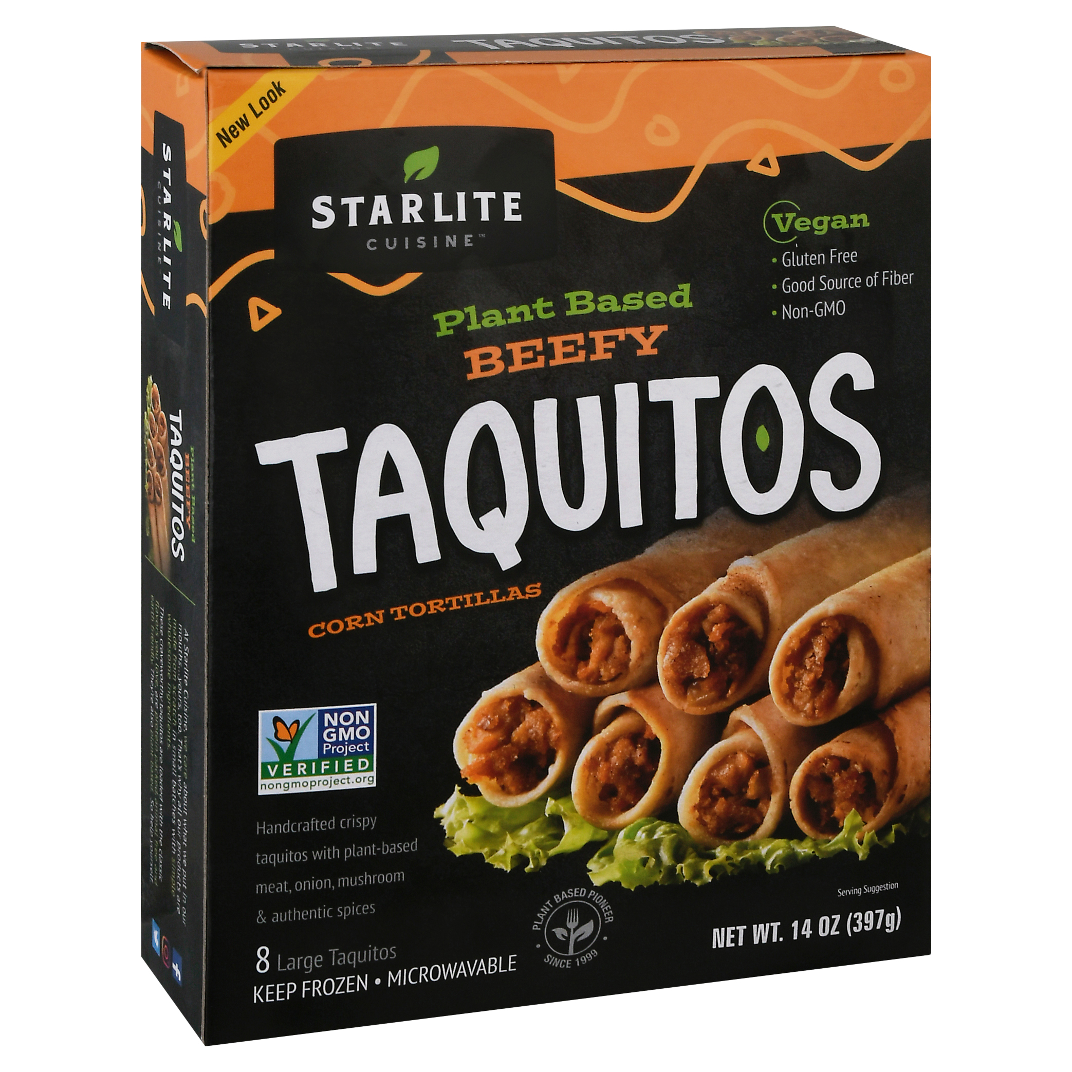 Starlite Cuisine Beefy Taquitos 8 ea Box