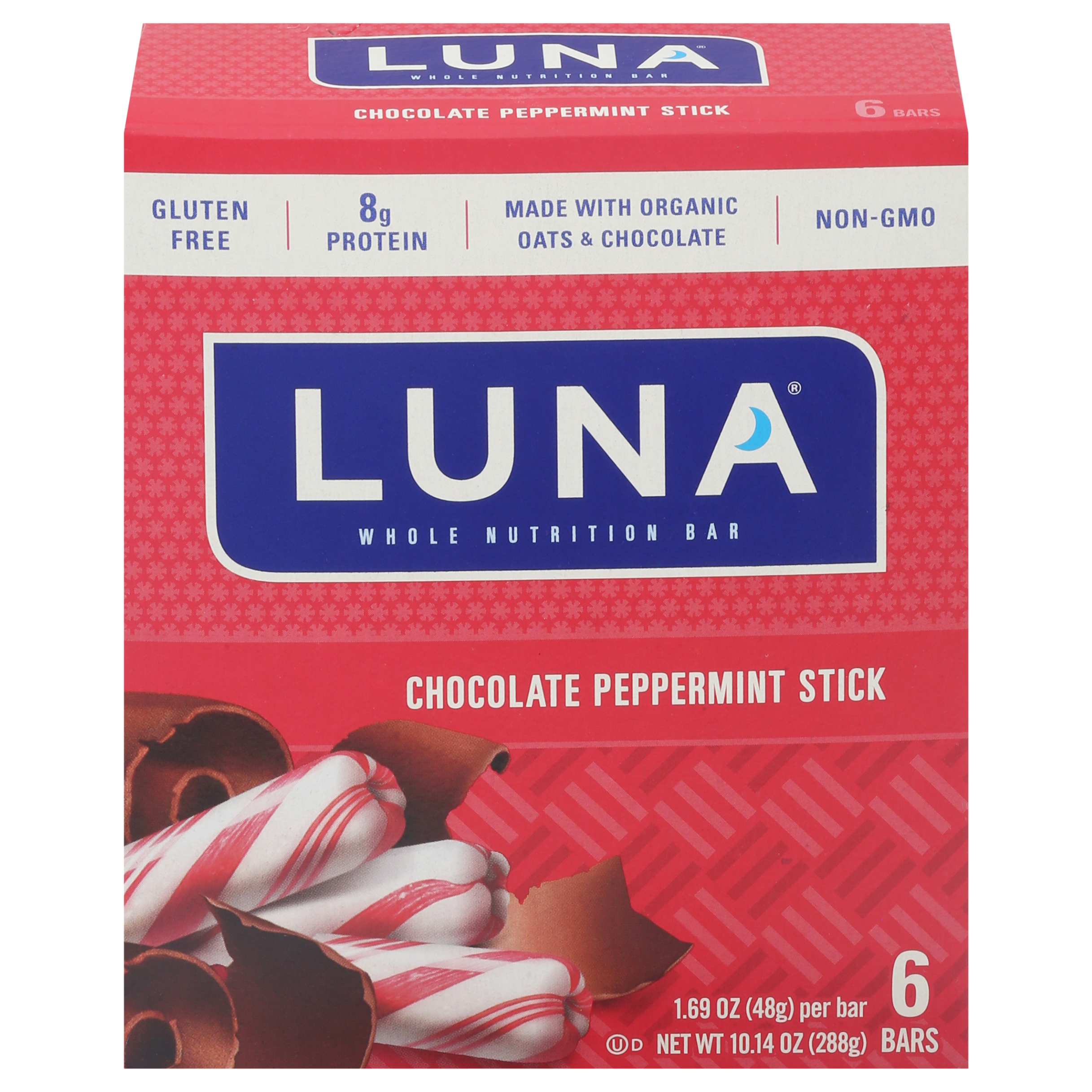 Luna Whole Chocolate Peppermint Stick Nutrition Bars
