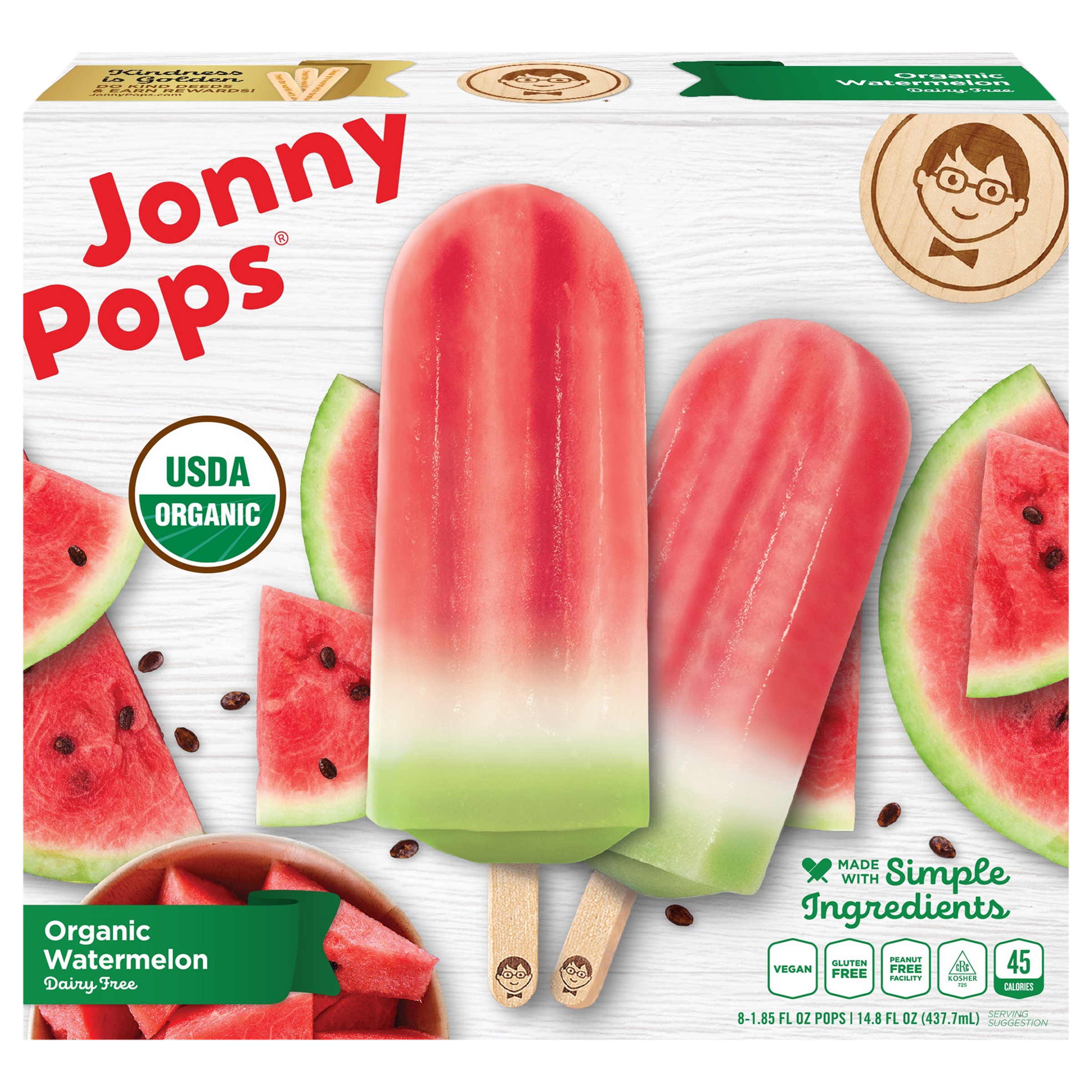 JonnyPops Organic Watermelon Pops