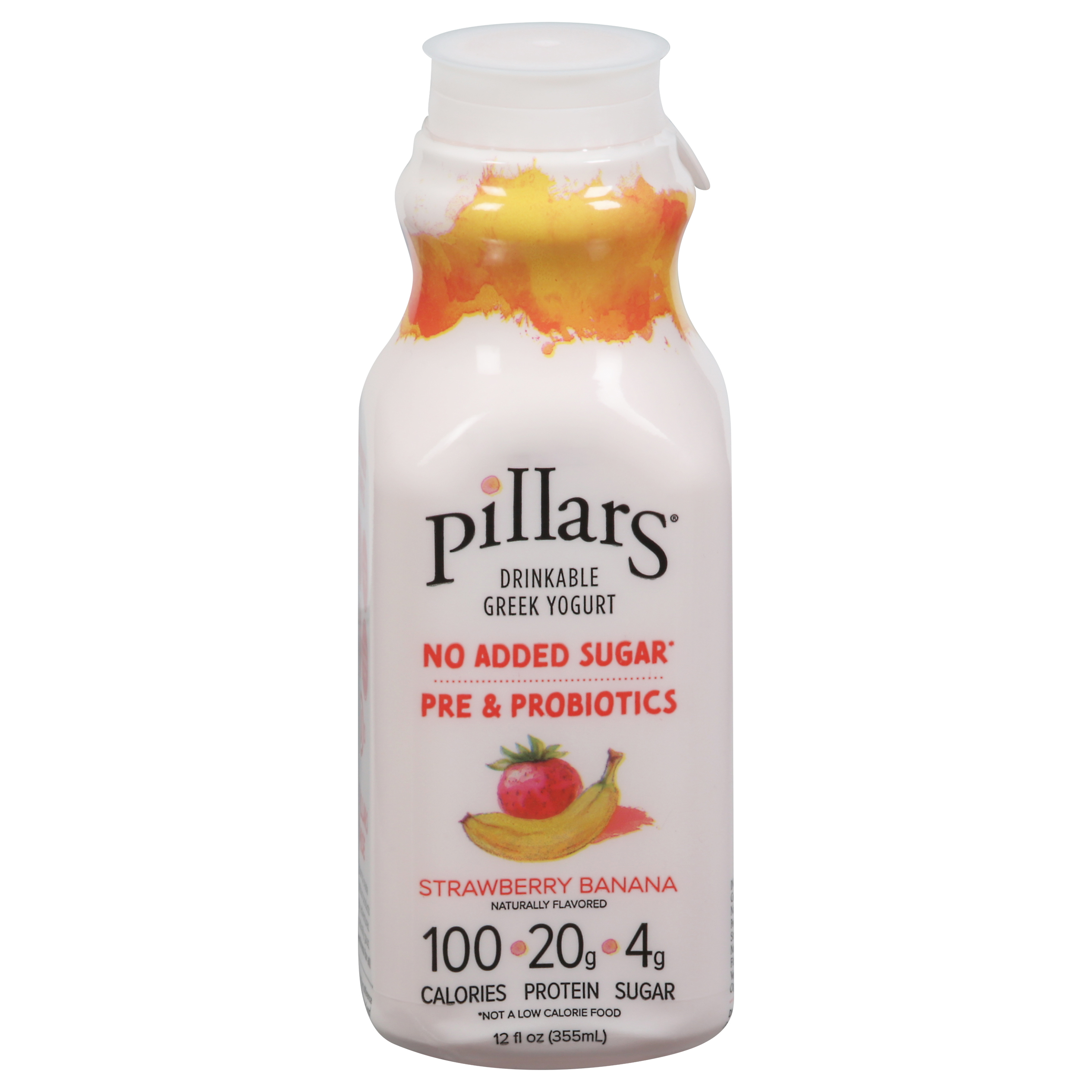 Pillars Drinkable Greek Strawberry Banana Yogurt