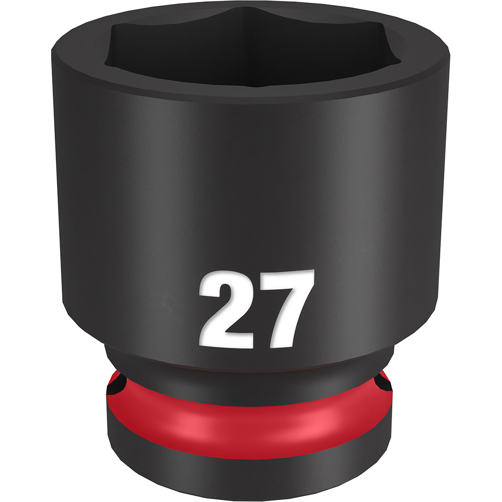 Product image for Milwaukee 49-66-6259 SHOCKWAVE™ Impact Duty™ 27mm Standard 6-Point Socket, 1/2" Drive