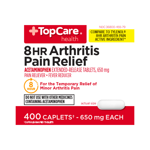 TopCare Health 650 mg 8 Hour Arthritis Pain Relief 400 Caplets