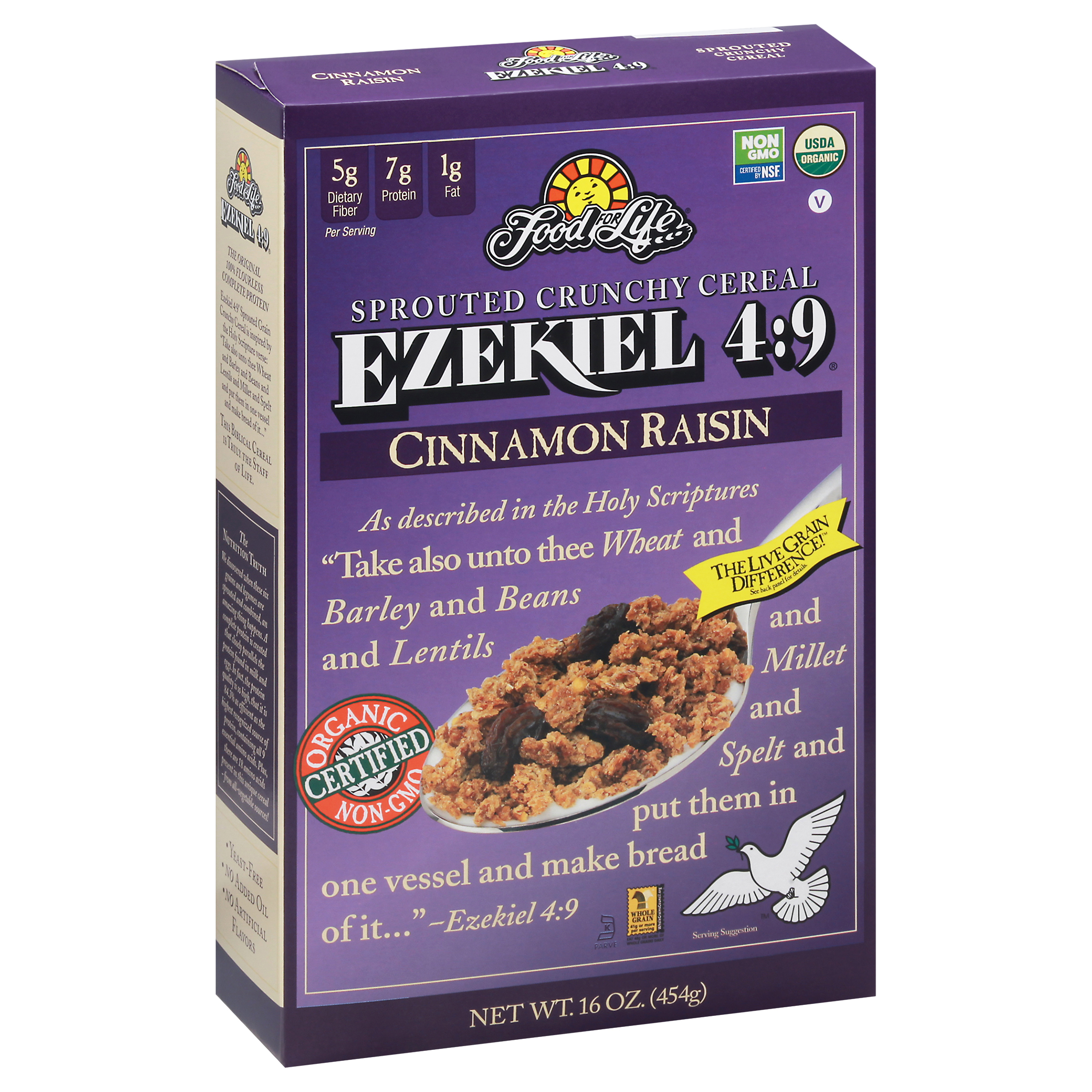 Food For Life Ezekiel 4:9 Cinnamon Raisin Sprouted Crunchy Cereal