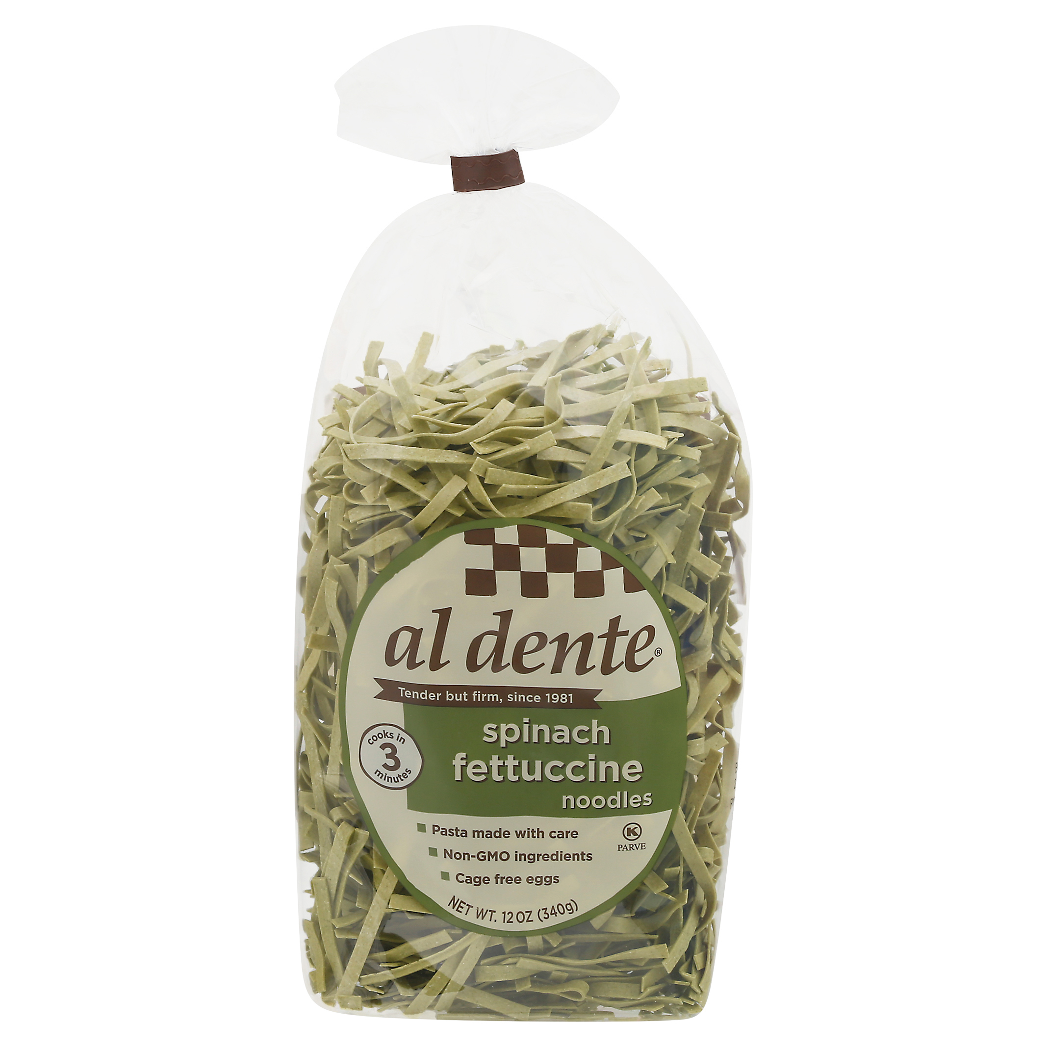 Al Dente Spinach Fettucine Noodles